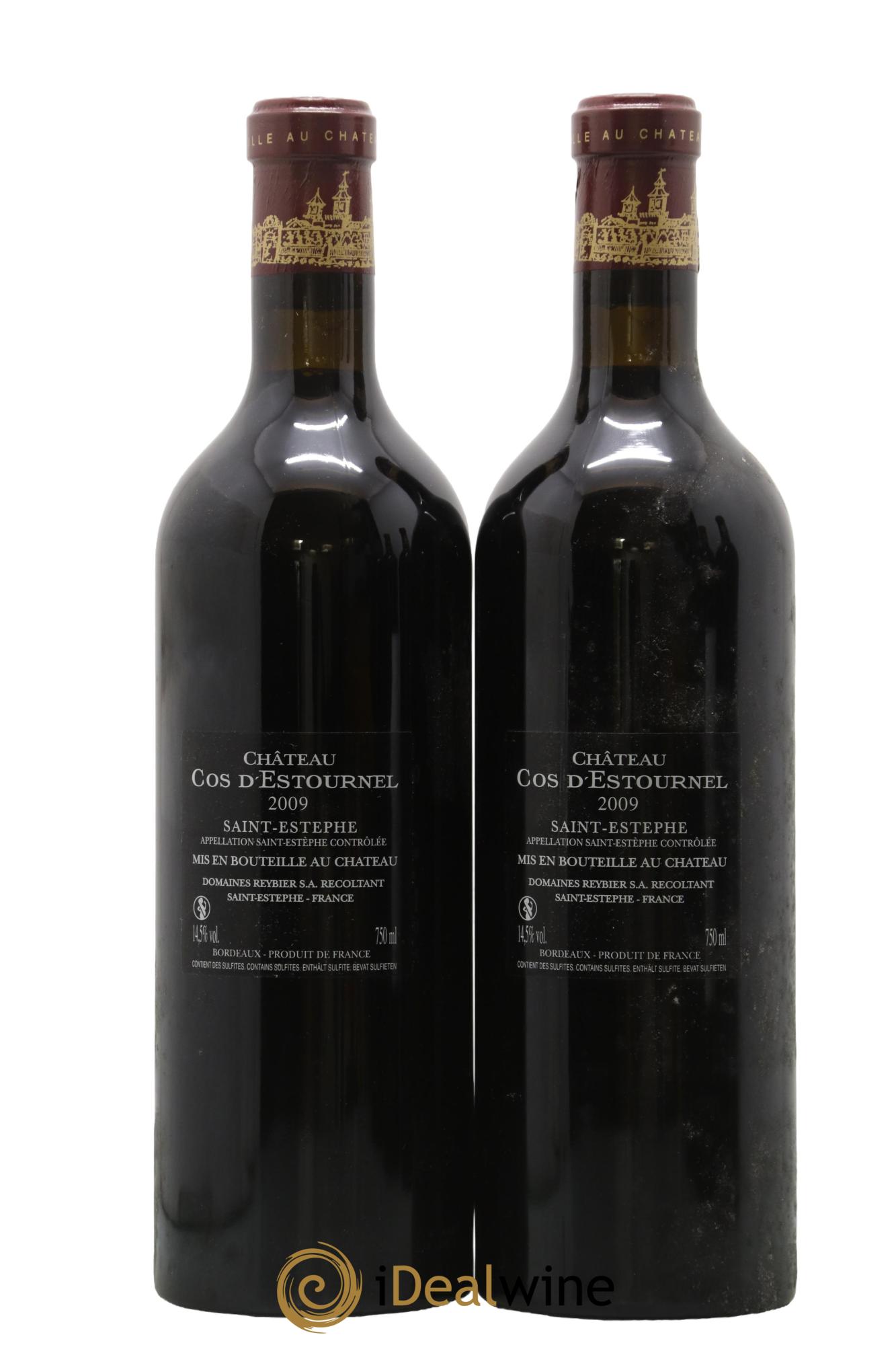 Cos d'Estournel 2ème Grand Cru Classé 2009 - Posten von 2 Flaschen - 1