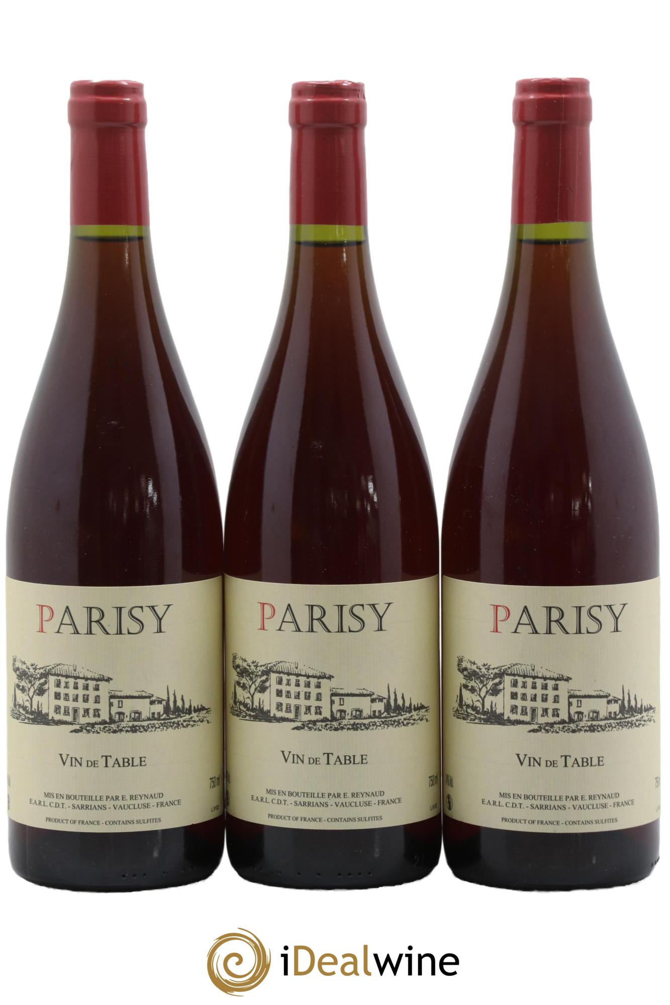 Vin de Table Parisy Emmanuel Reynaud - Lot of 3 bottles - 0