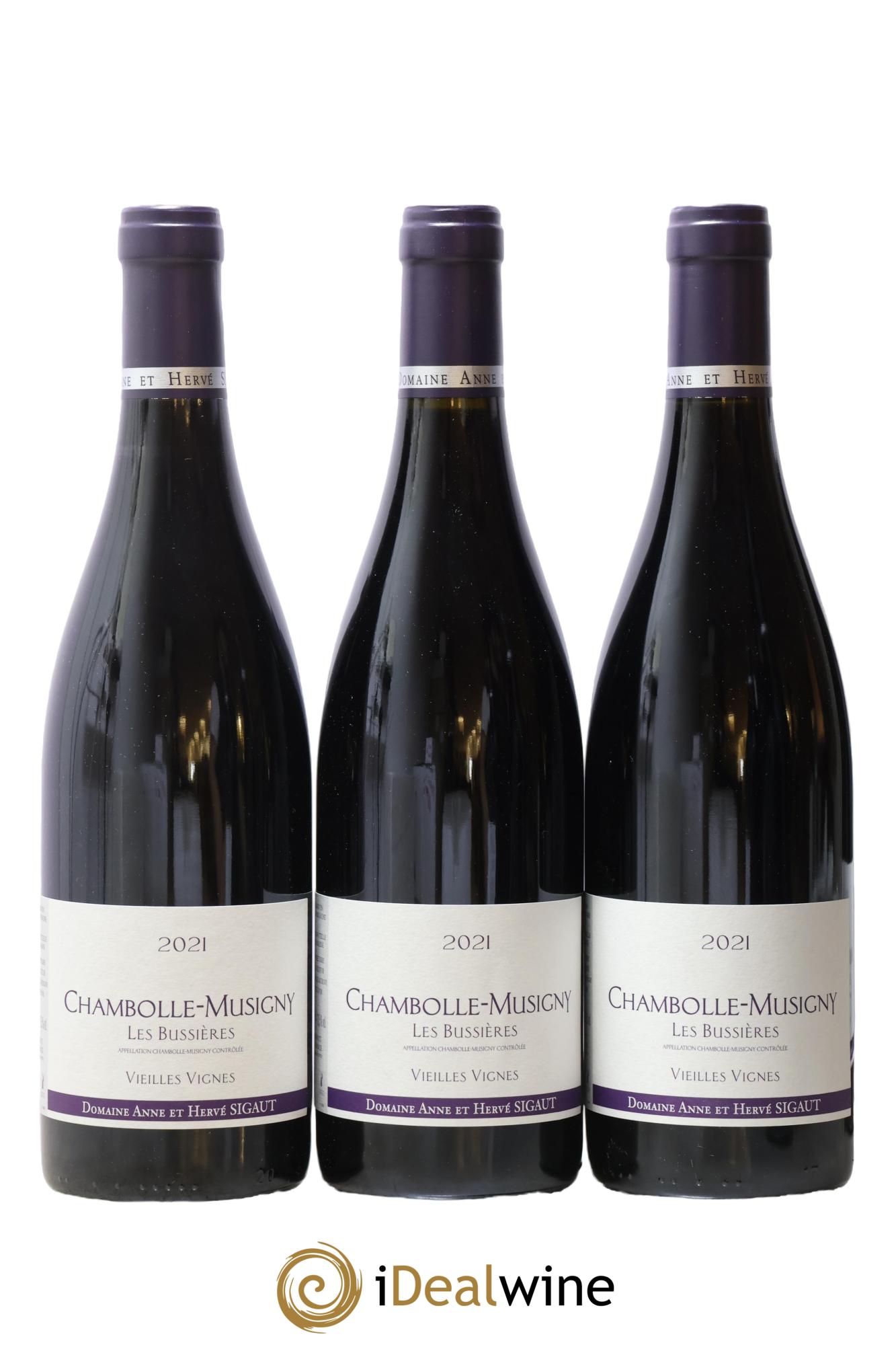 Chambolle-Musigny Les Bussières Vieilles Vignes Anne et Hervé Sigaut (Domaine) 2021 - Lot de 3 bouteilles - 0