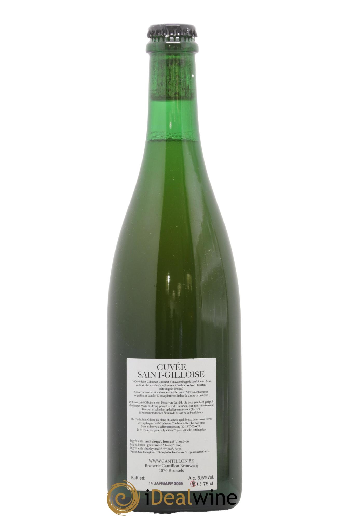 Bière Cantillon Cuvée Saint-Gilloise Bottled : 14.04.2025 - Lot de 1 bouteille - 1