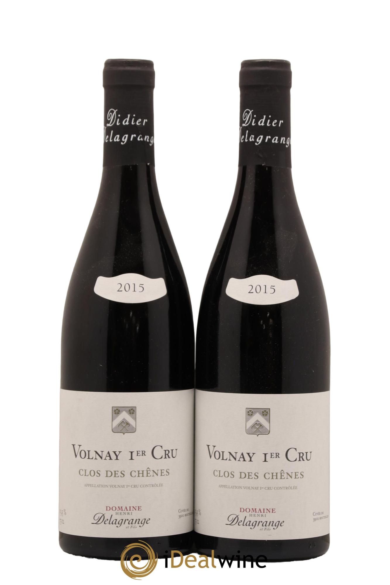 Volnay 1er Cru Clos Des Chenes Domaine Henri Delagrange 2015 - Lot de 2 bouteilles - 0