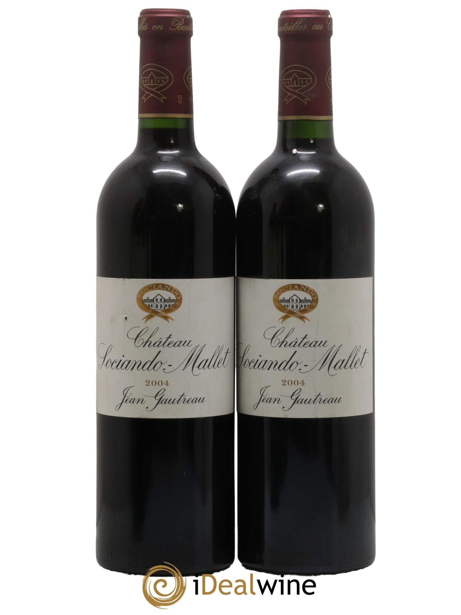 Château Sociando Mallet 2004 - Lot de 2 bouteilles - 0