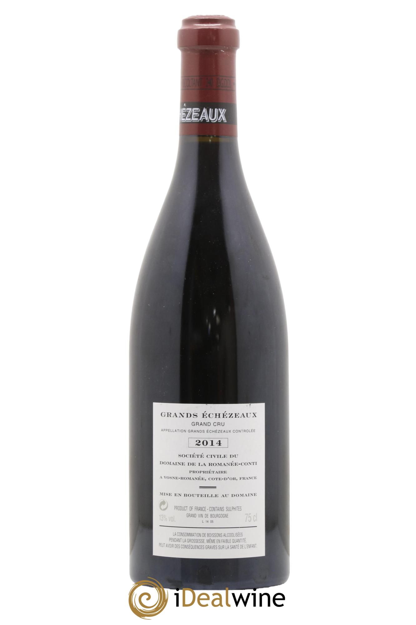 Grands-Echezeaux Grand Cru Domaine de la Romanée-Conti 2014 - Lot de 1 bouteille - 1
