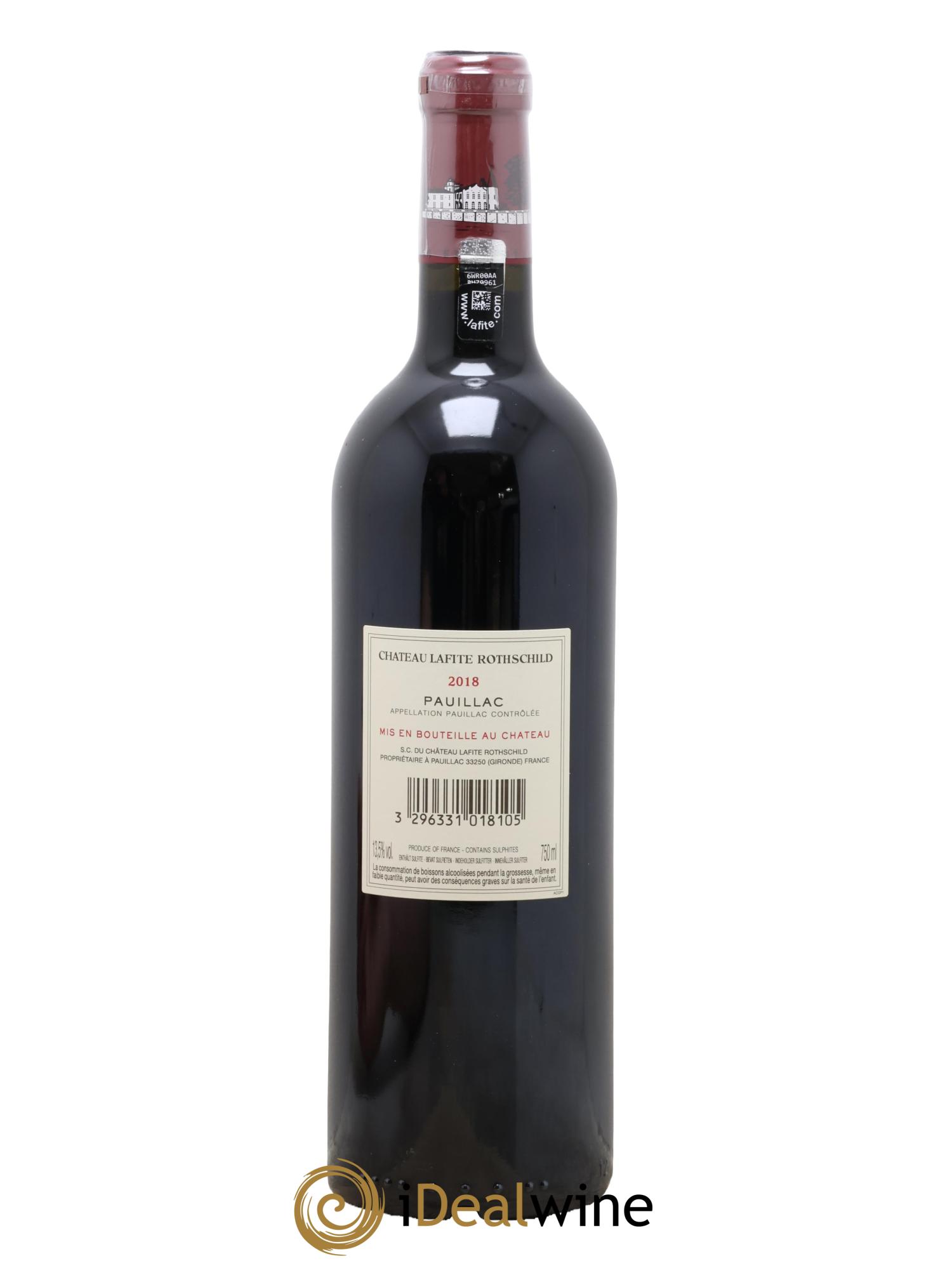 Château Lafite Rothschild 1er Grand Cru Classé 2018 - Lot de 1 bouteille - 1