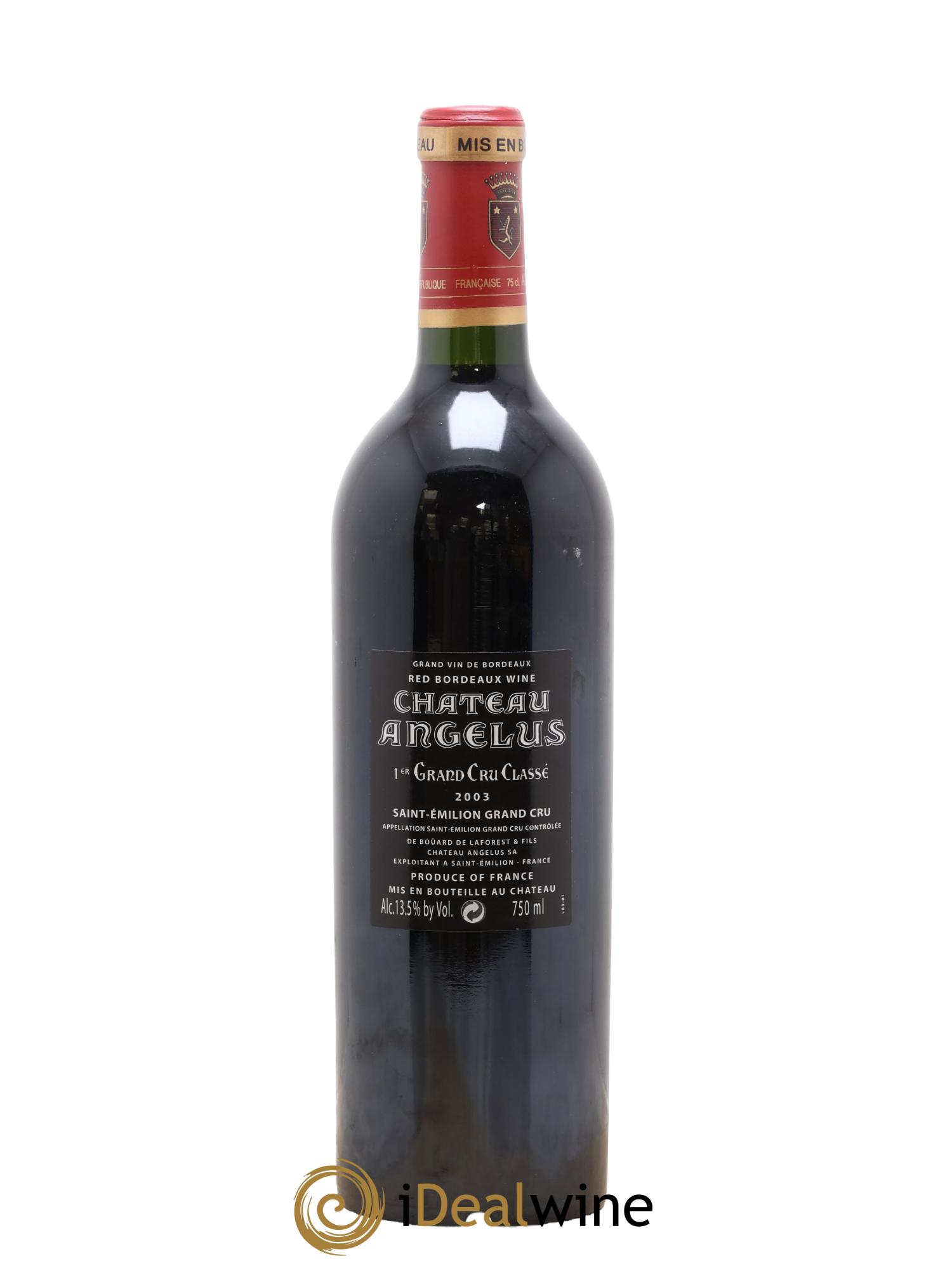 Château Angélus 1er Grand Cru Classé A 2003 - Lot of 1 bottle - 1