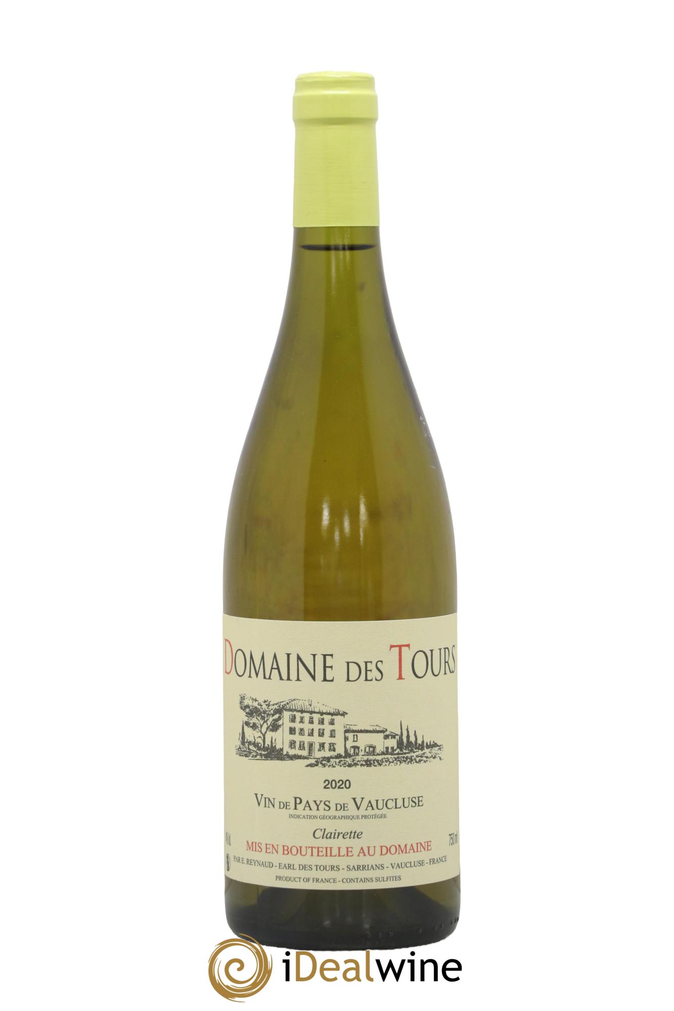 Vaucluse (Vin de Pays de Vaucluse) Domaine des Tours Clairette Emmanuel Reynaud 2020 - Lot de 1 bouteille - 0