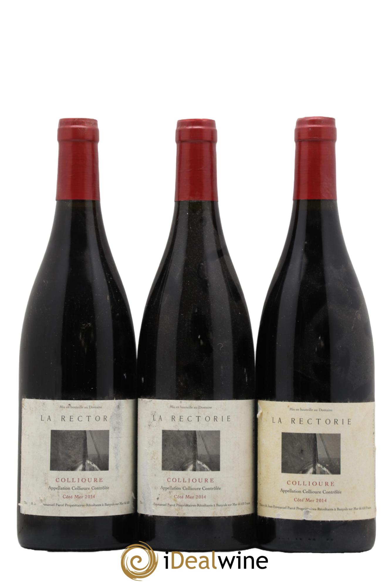 Collioure La Rectorie (Domaine de) Côté Mer Thierry et Jean Emmanuel Parcé 2014 - Lot de 3 bouteilles - 0