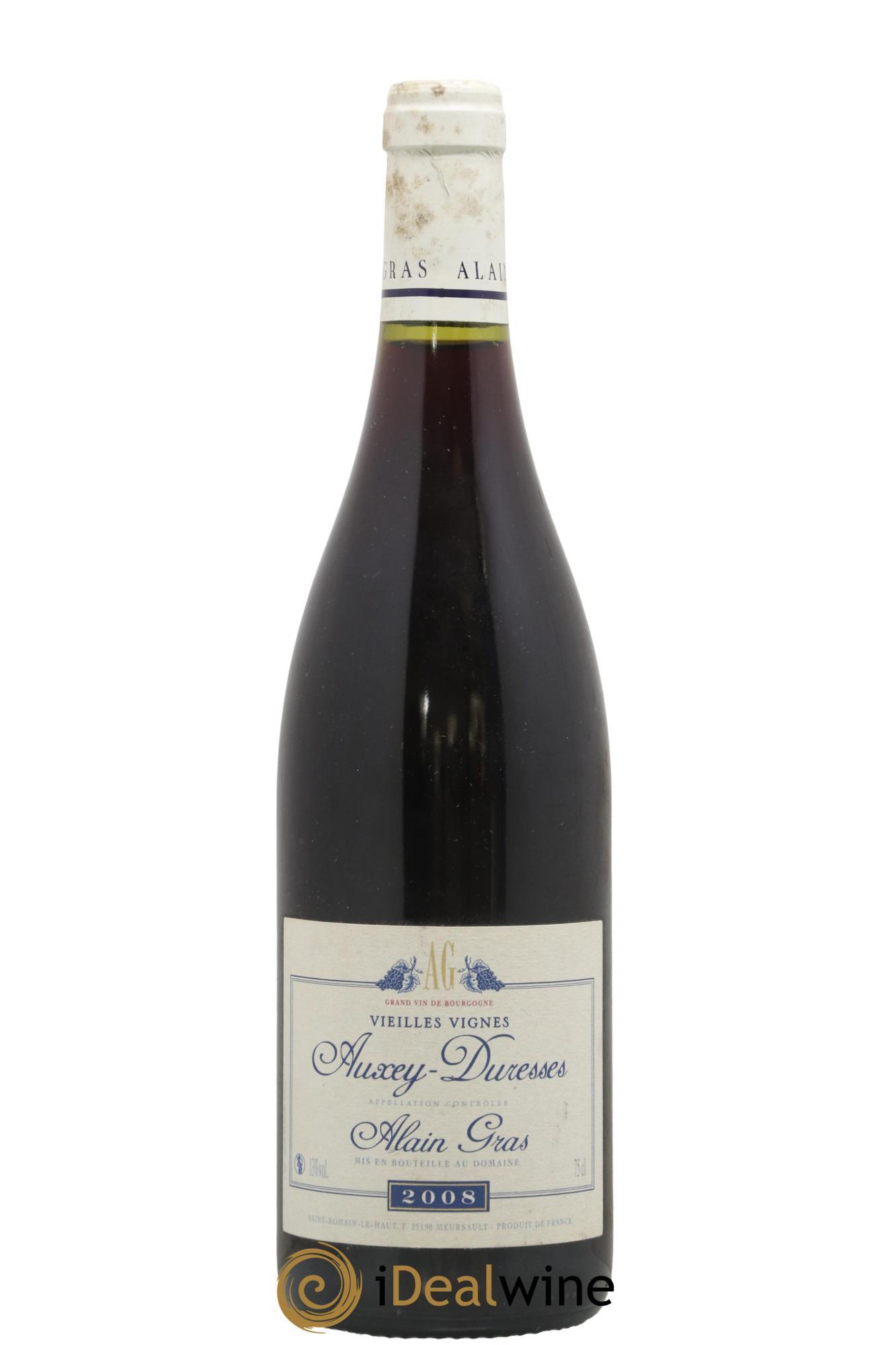Auxey-Duresses Vieilles Vignes Alain Gras 2008 - Lot de 1 bouteille - 0