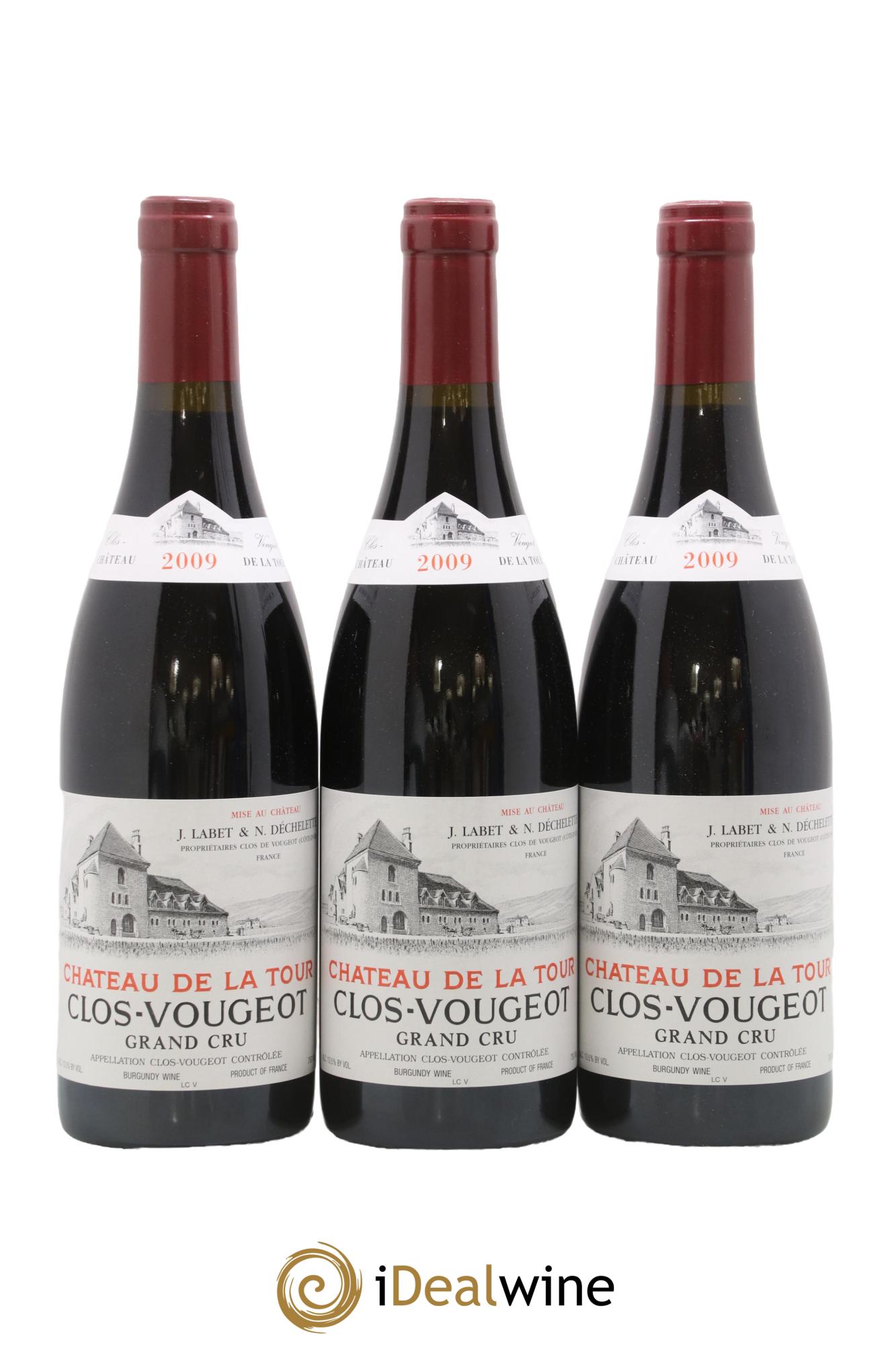 Clos de Vougeot Grand Cru Château de La Tour 2009 - Lot de 3 bouteilles - 0