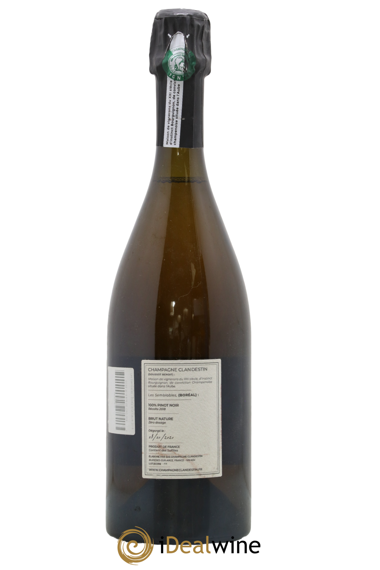 Boréal Brut Nature Clandestin - Lot de 1 bouteille - 1