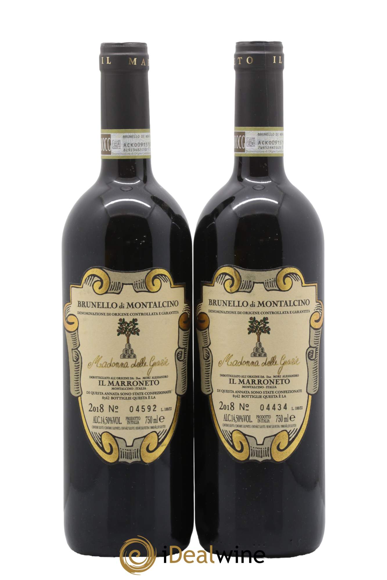 Brunello di Montalcino DOCG Madonna delle Grazie Il Marroneto 2018 - Lot de 2 bouteilles - 0