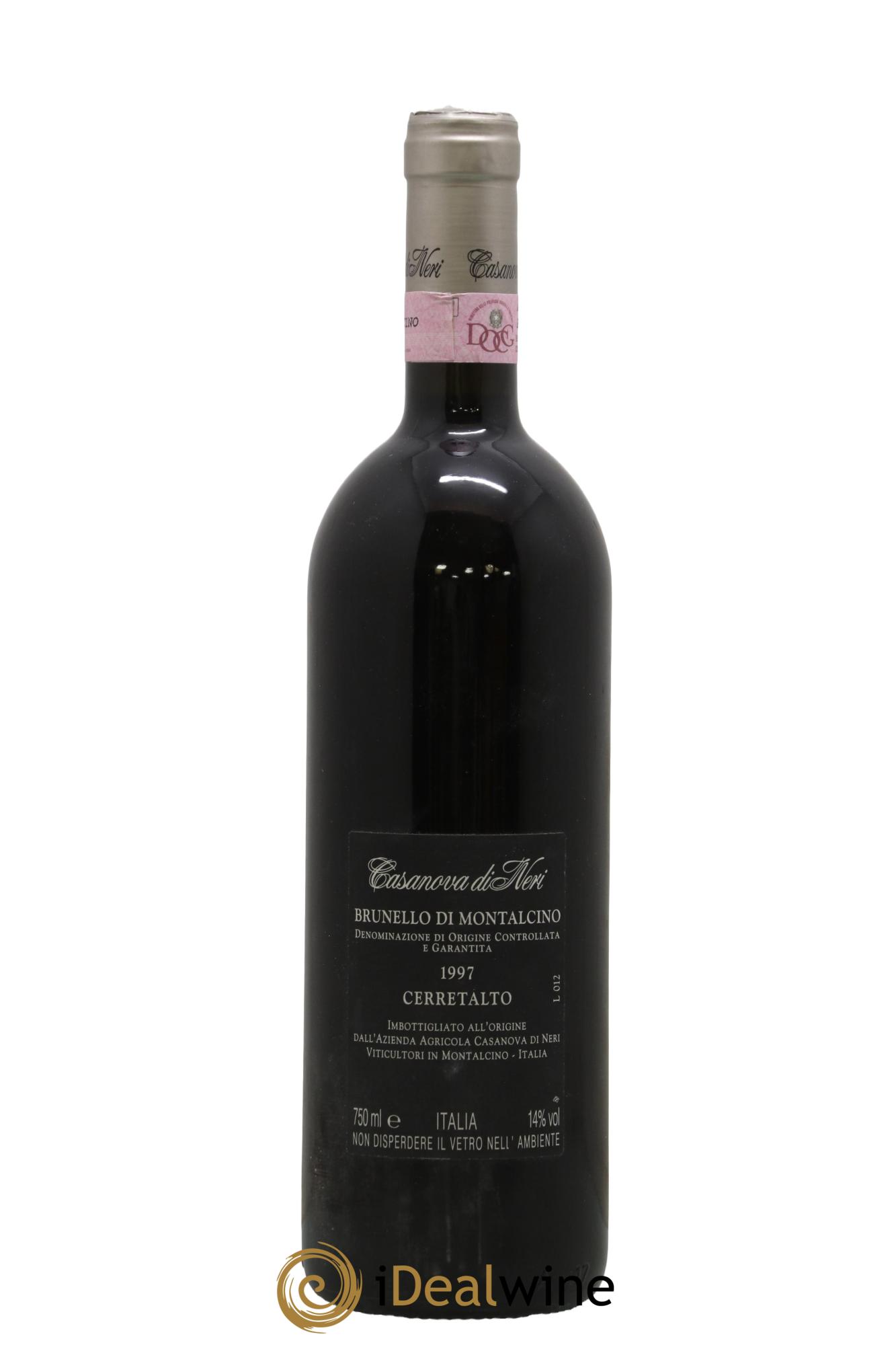 Brunello di Montalcino DOCG Cerretalto Casanova di Neri - Giacomo Neri 1997 - Lotto di 1 bottiglia - 1