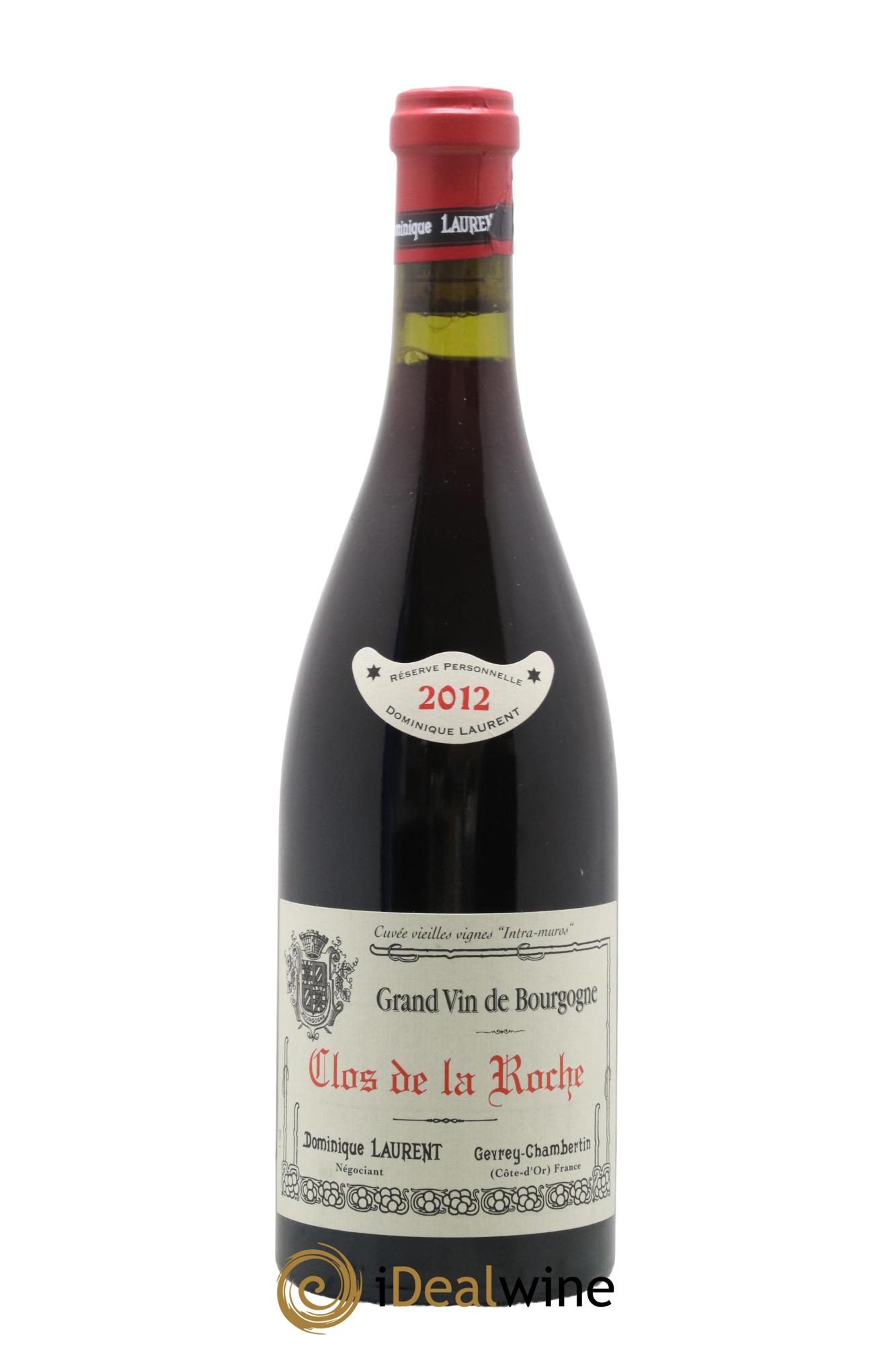 Clos de la Roche Grand Cru Vieilles vignes Intra-muros Dominique Laurent 2012 - Lot de 1 bouteille - 0