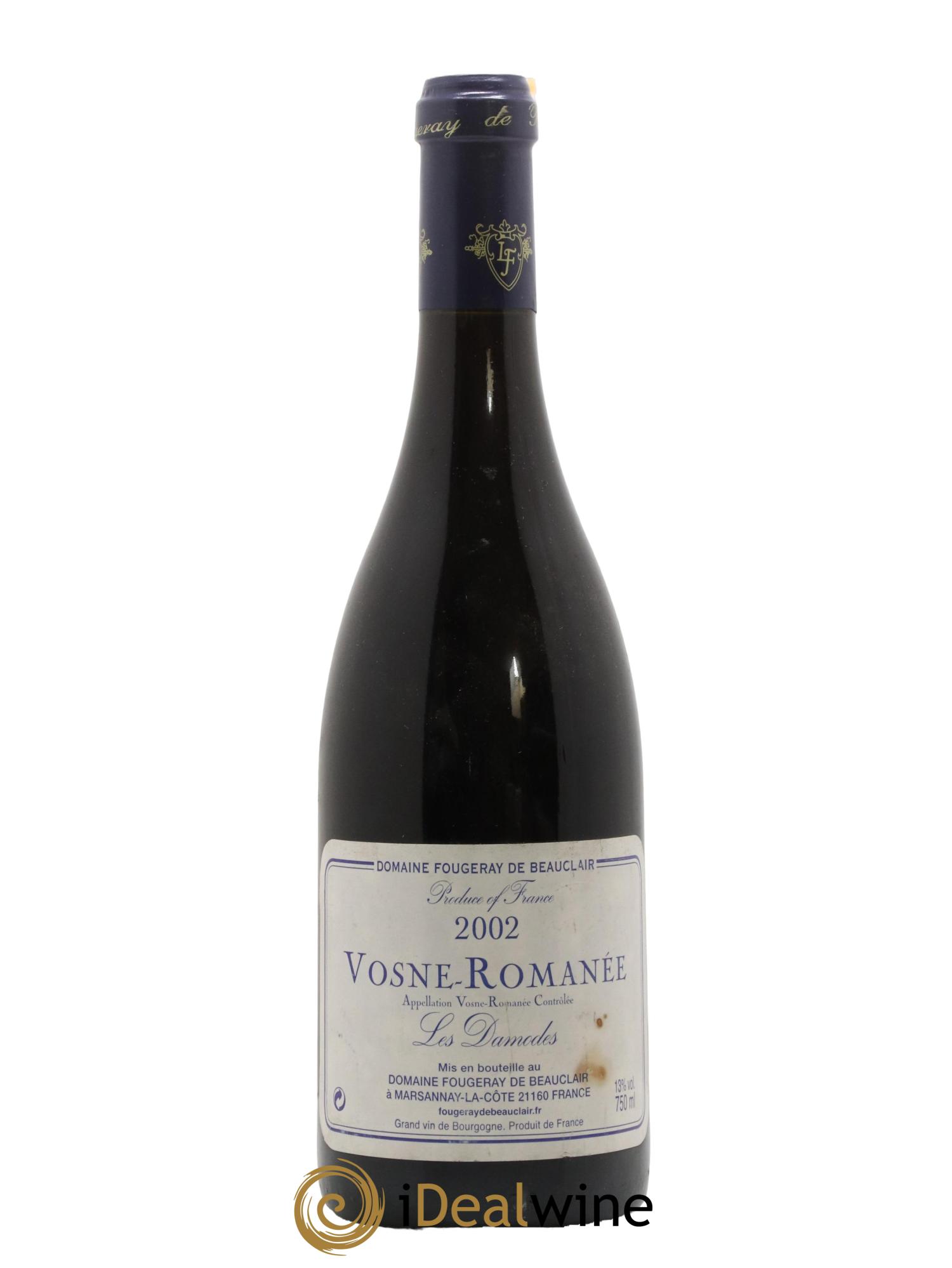 Vosne-Romanée Les Damodes Domaine Fougeray de Beauclair 2002 - Lot de 1 bouteille - 0