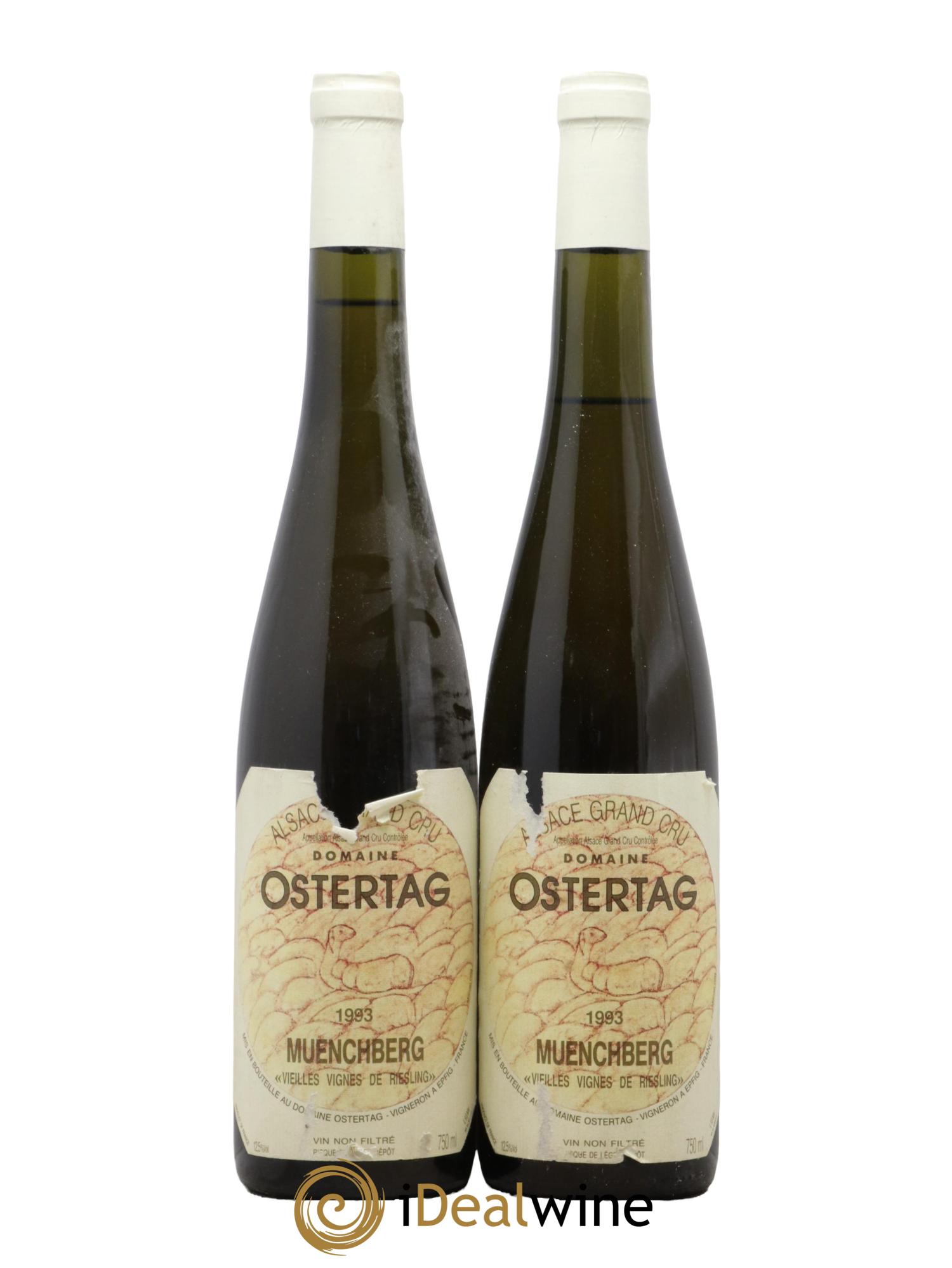 Alsace Riesling Grand Cru Muenchberg Ostertag (Domaine) Vieilles Vignes 1988 - Lot de 2 bouteilles - 0