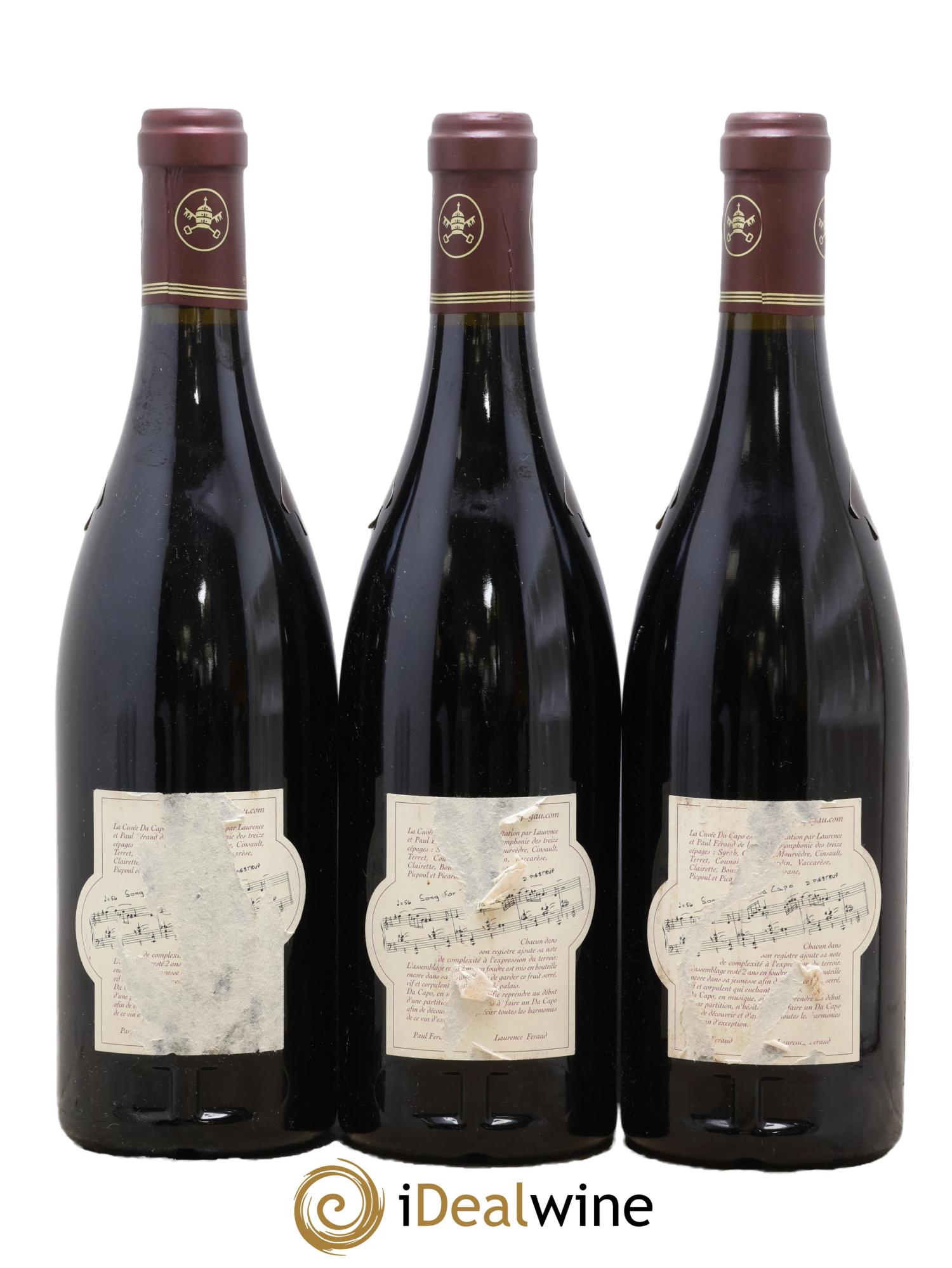 Châteauneuf-du-Pape Domaine du Pégau Cuvée Da Capo Paul et Laurence Féraud 2000 - Lot de 3 bouteilles - 1