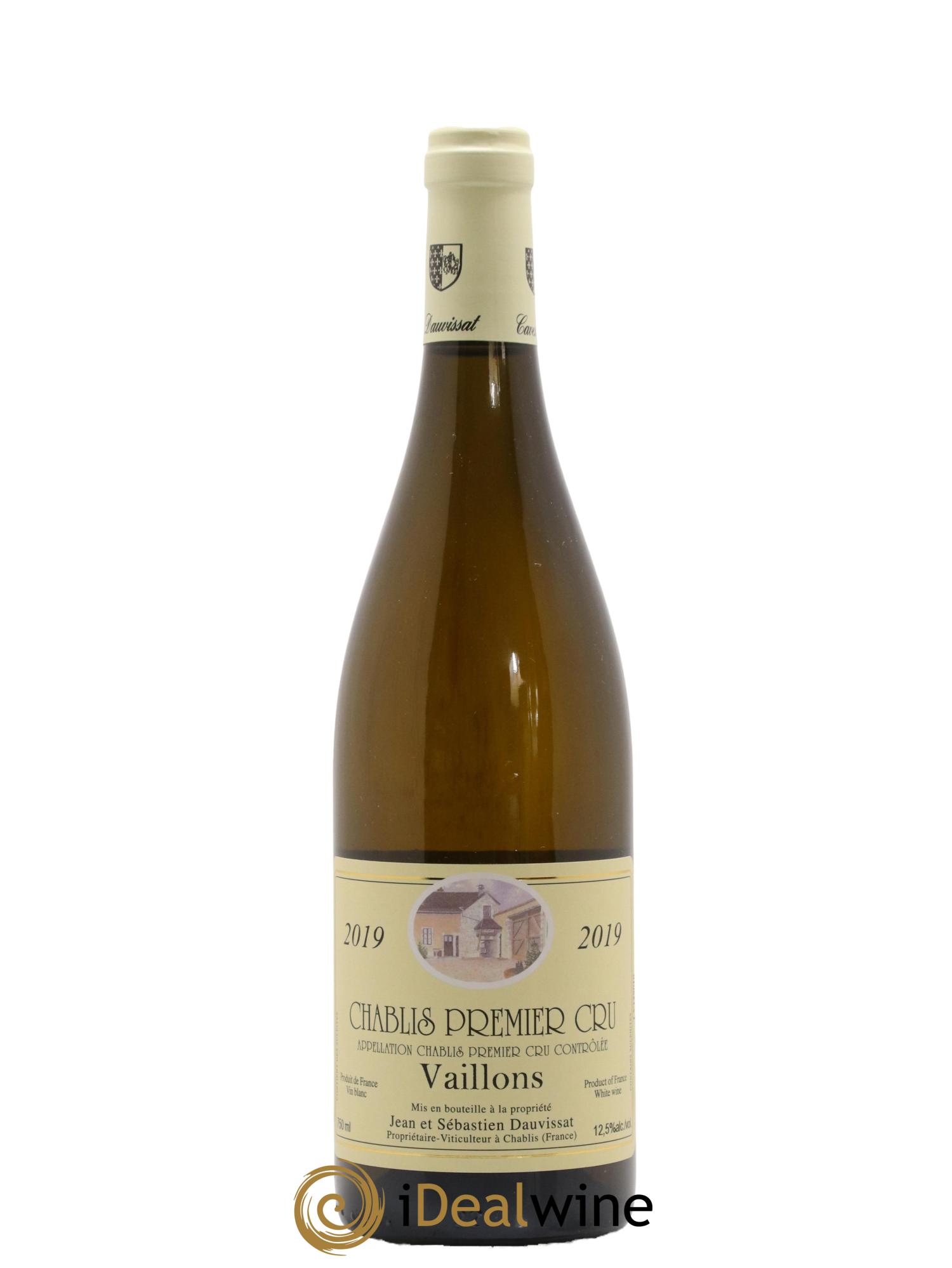 Chablis 1er Cru Vaillons Domaine Jean et Sebastien Dauvissat 2019 - Lot de 1 bouteille - 0