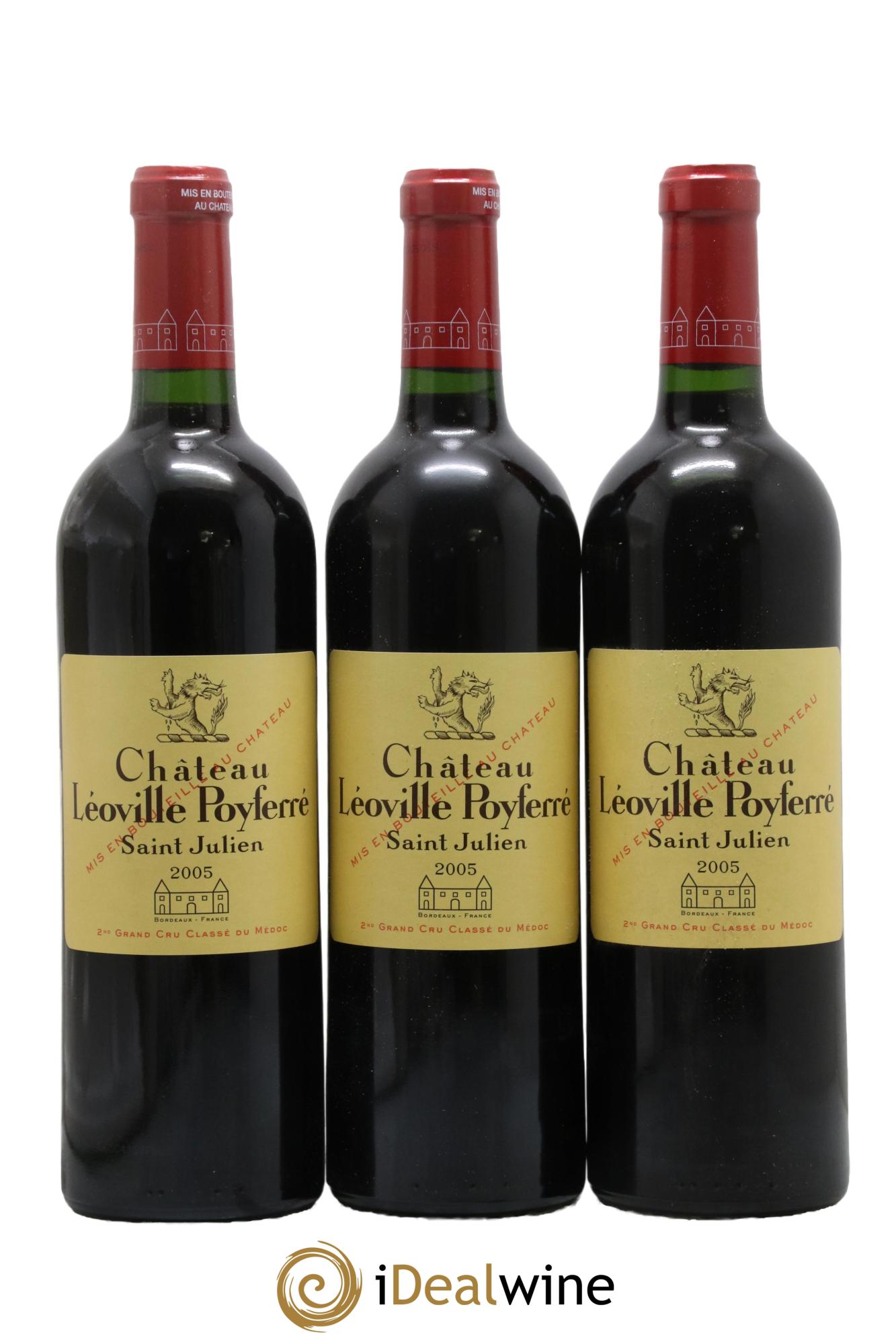 Château Léoville Poyferré 2ème Grand Cru Classé 2005 - Lot de 3 bouteilles - 0