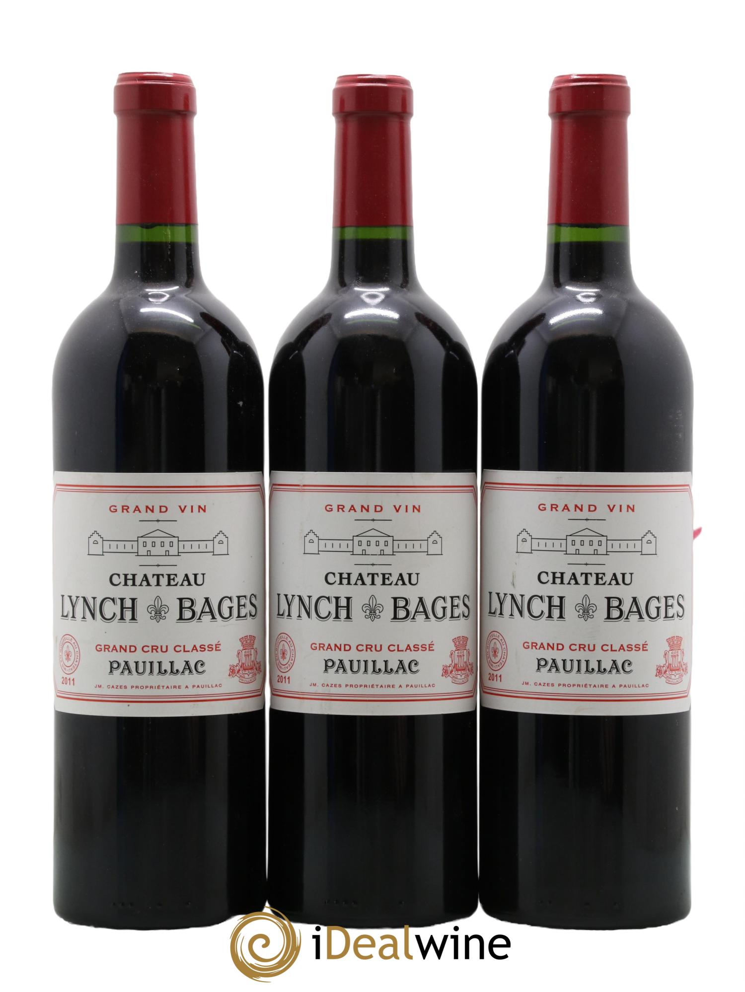 Château Lynch Bages 5ème Grand Cru Classé 2011 - Lot de 3 bouteilles - 0