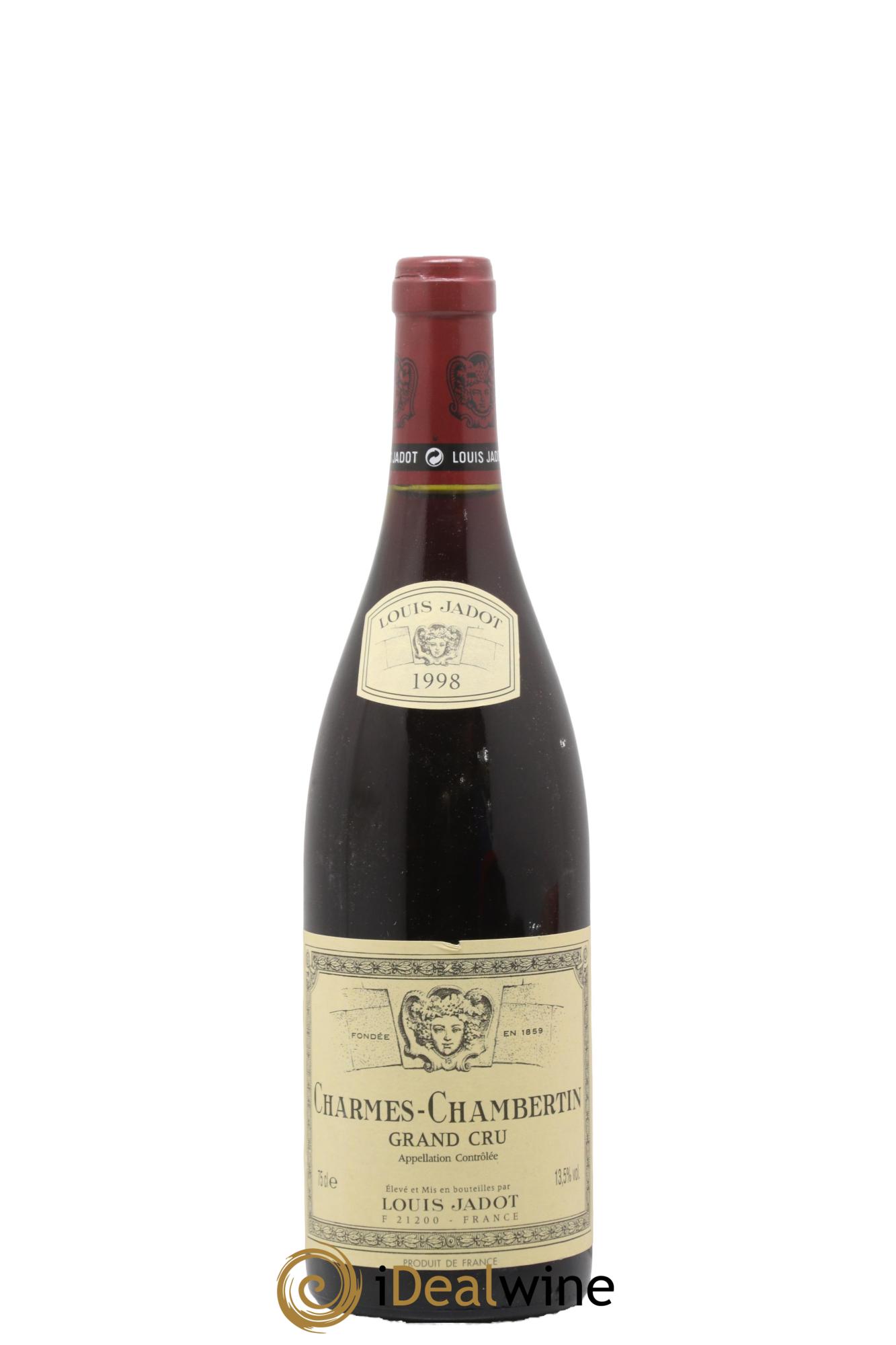 Charmes-Chambertin Grand Cru Maison Louis Jadot 1998 - Lot de 1 bouteille - 0