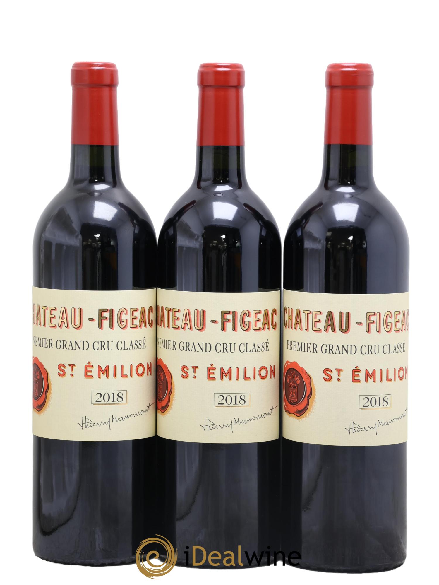 Château Figeac 1er Grand Cru Classé A 2018 - Lot de 3 bouteilles - 0