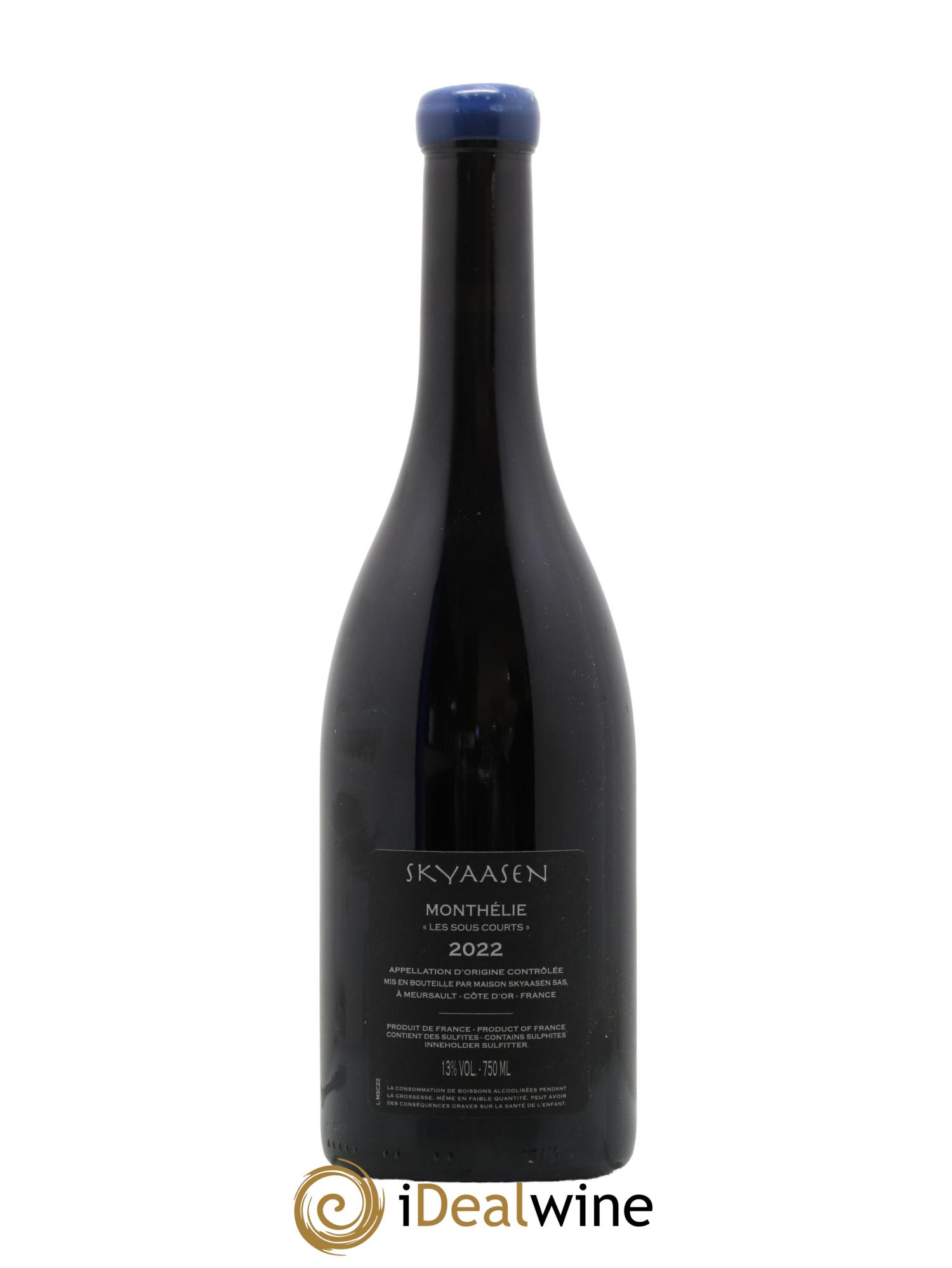 Monthélie Les Sous Courts Maison Skyaasen 2022 - Lot de 1 bouteille - 1