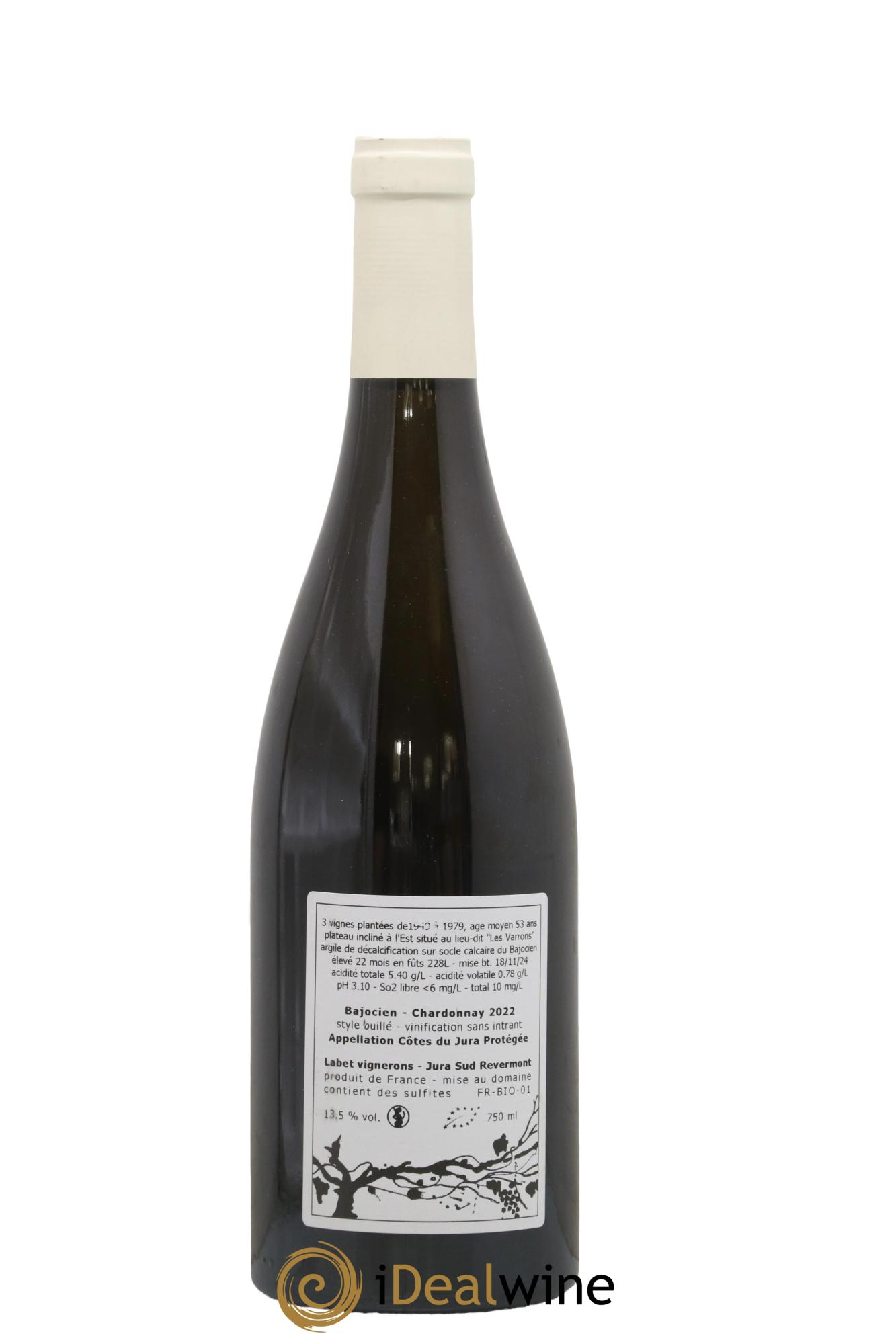 Côtes du Jura Chardonnay Bajocien Romain - Julien  - Charline Labet 2022 - Lotto di 1 bottiglia - 1