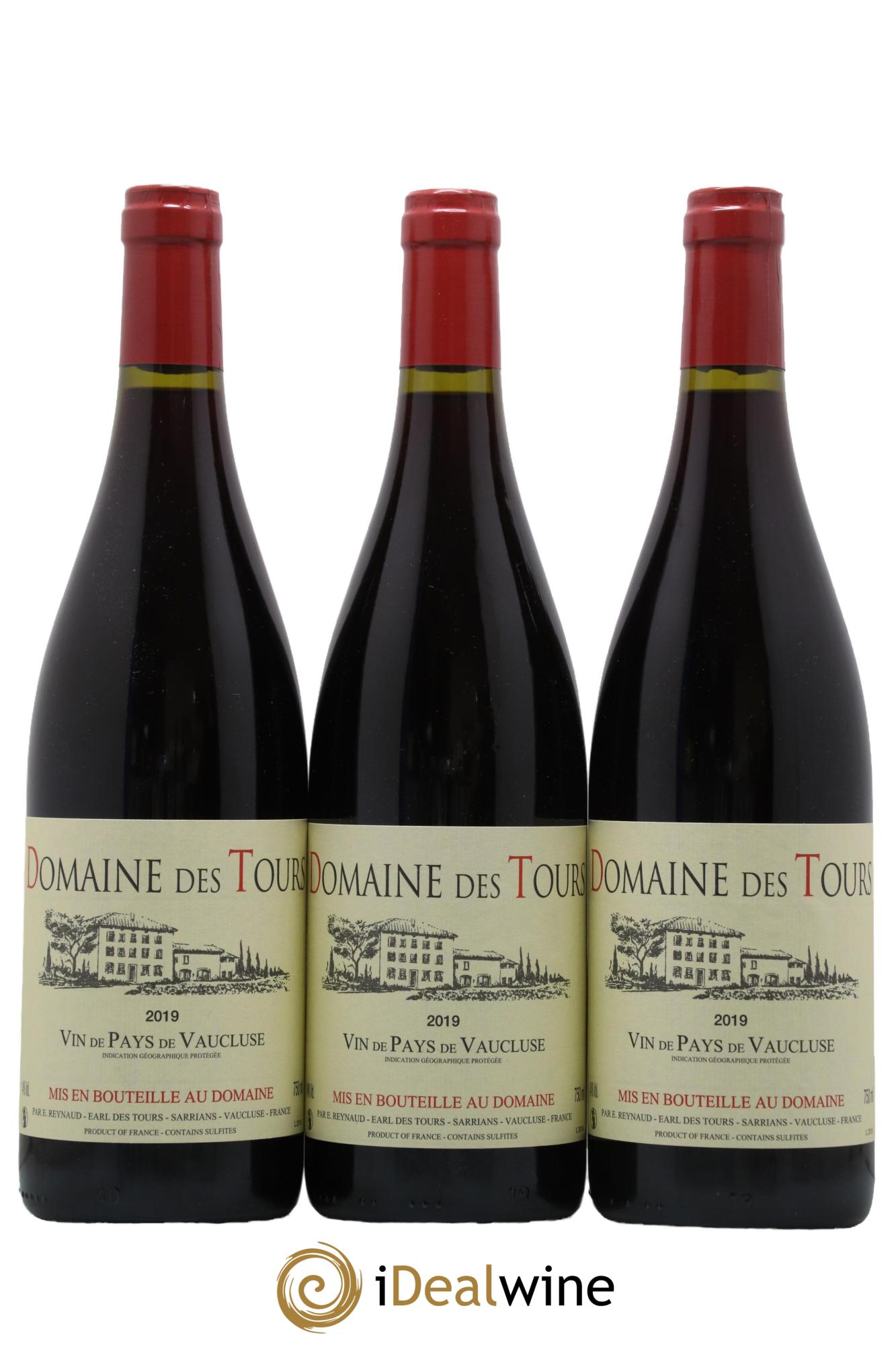 Vaucluse (Vin de Pays de Vaucluse) Domaine des Tours Emmanuel Reynaud 2019 - Lot de 3 bouteilles - 0
