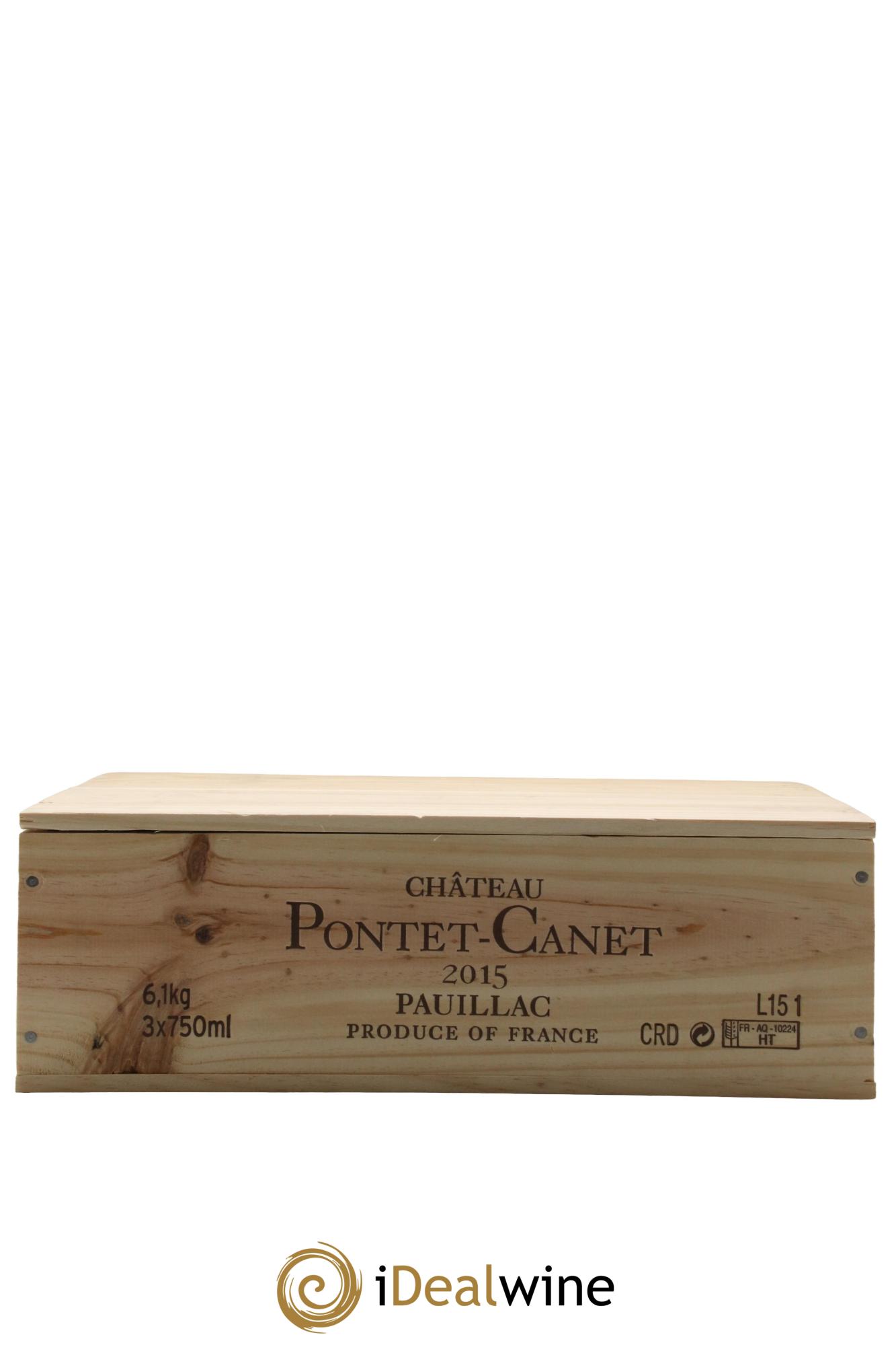Château Pontet Canet 5ème Grand Cru Classé 2015 - Lot of 3 bottles - 1