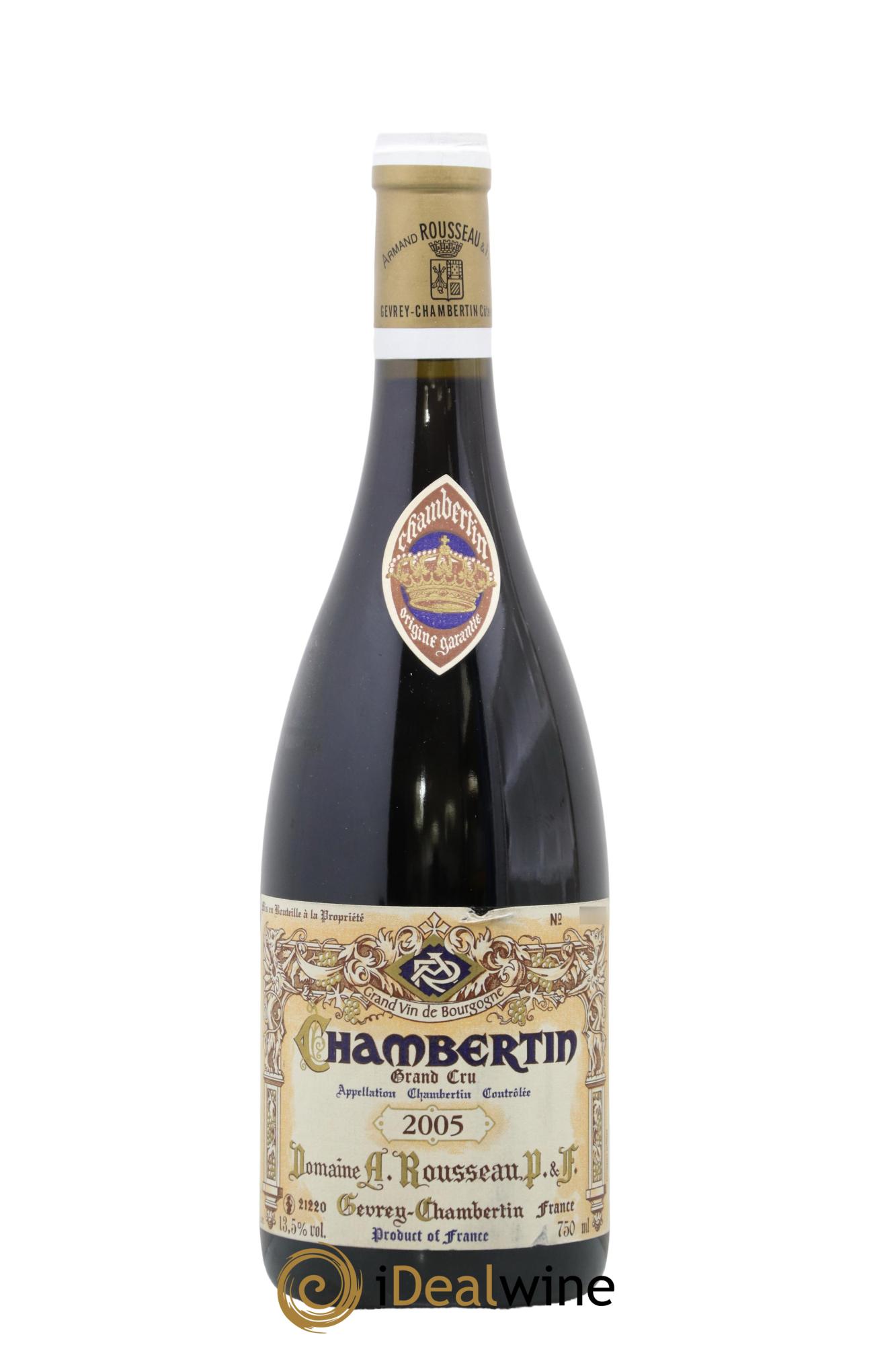 Chambertin Grand Cru Armand Rousseau (Domaine) 2005 - Posten von 1 Flasche - 0