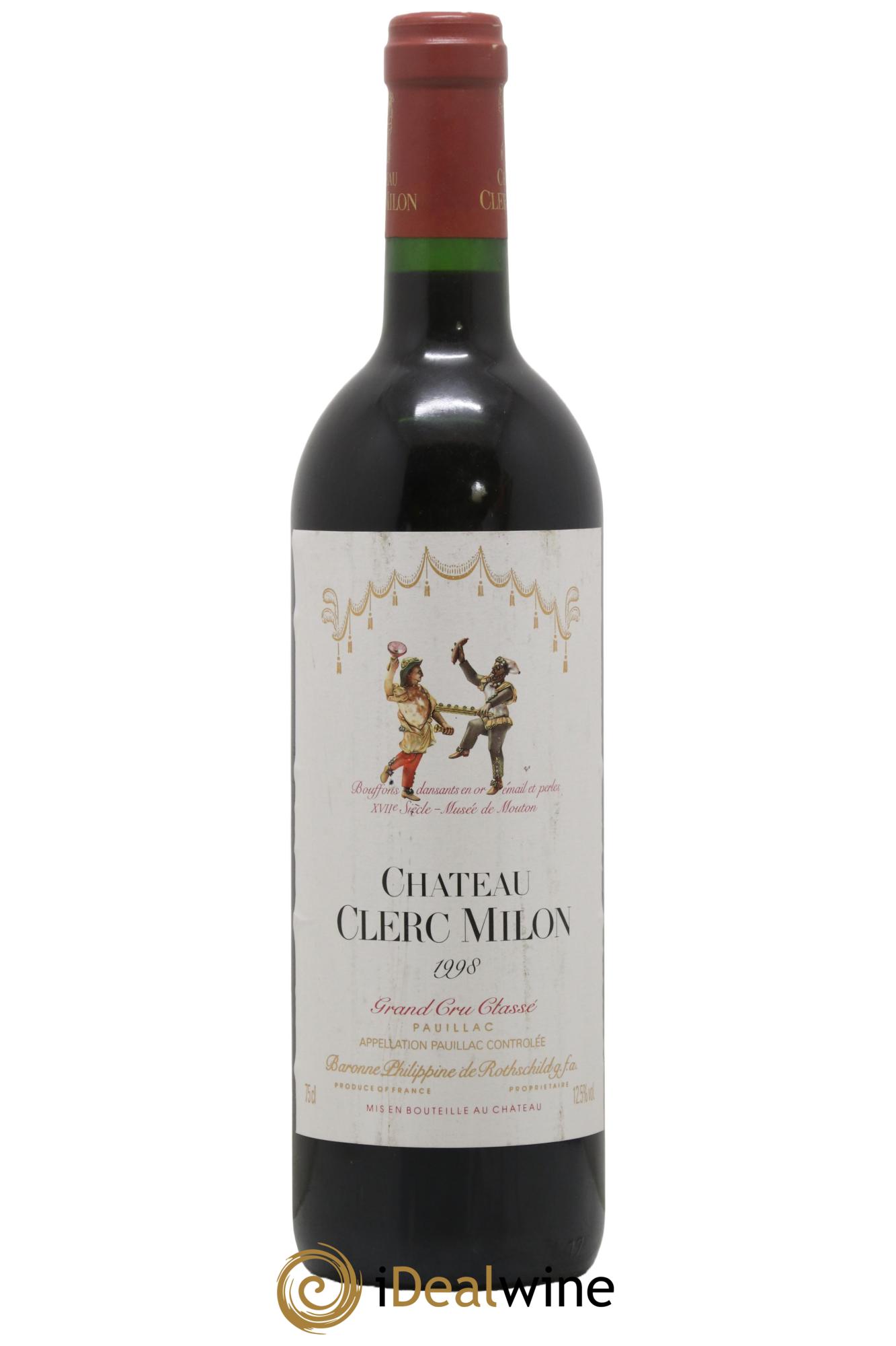Château Clerc Milon 5ème Grand Cru Classé 1998 - Lot de 1 bouteille - 0