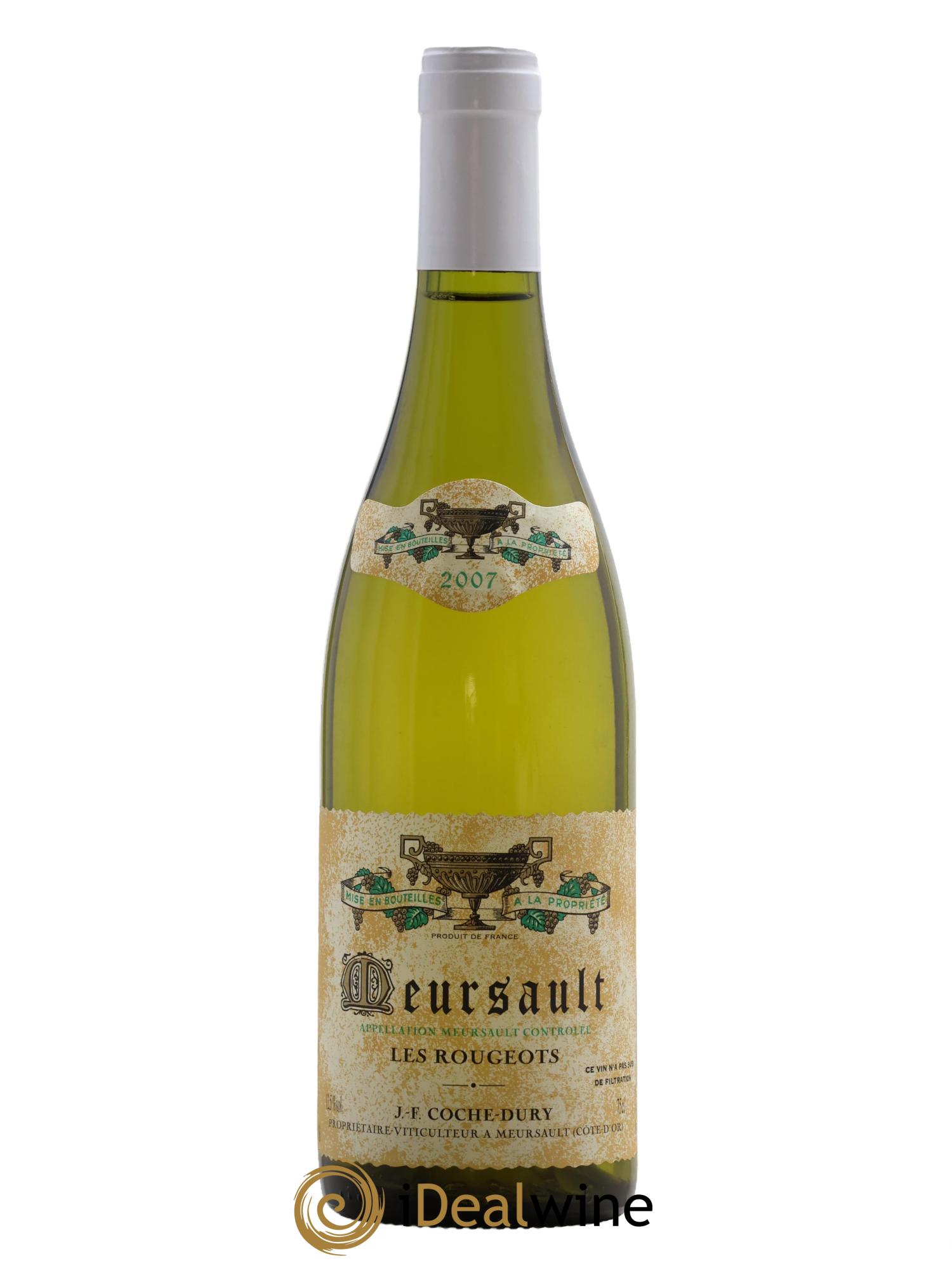 Meursault Les Rougeots Coche Dury (Domaine) 2007 - Lot de 1 bouteille - 0