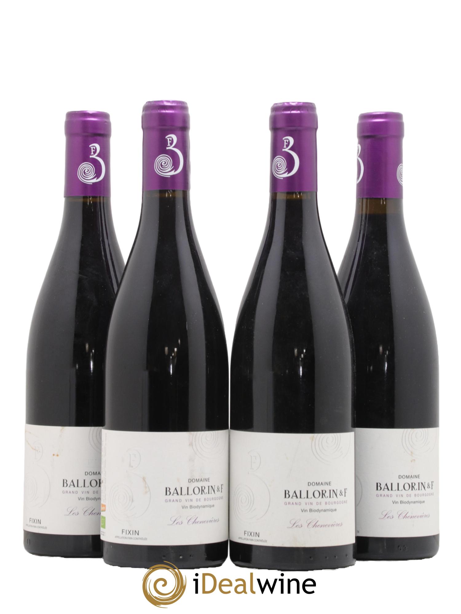 Fixin Chenevieres Domaine Ballorin 2018 - Lot de 4 bouteilles - 0