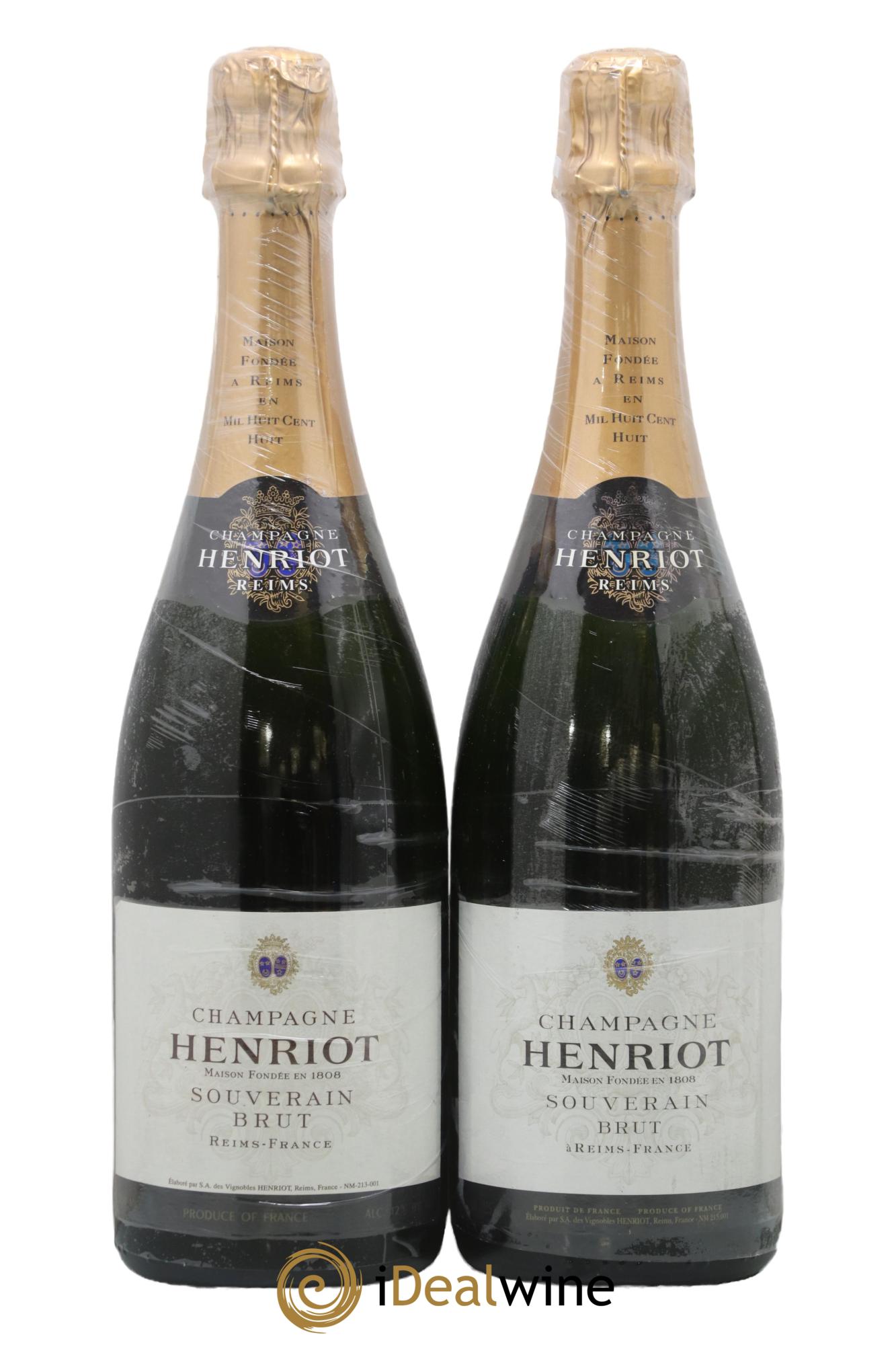 Champagne Souverain Brut Henriot - Lot de 2 bouteilles - 0