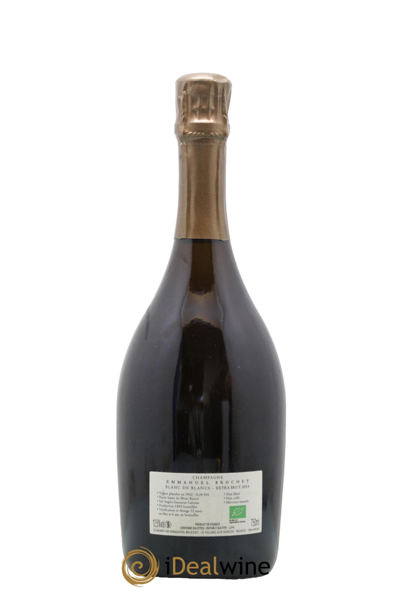 Blanc de Blancs Extra-Brut Les Hauts Chardonnays Emmanuel Brochet 2014 - Lot de 1 bouteille - 1