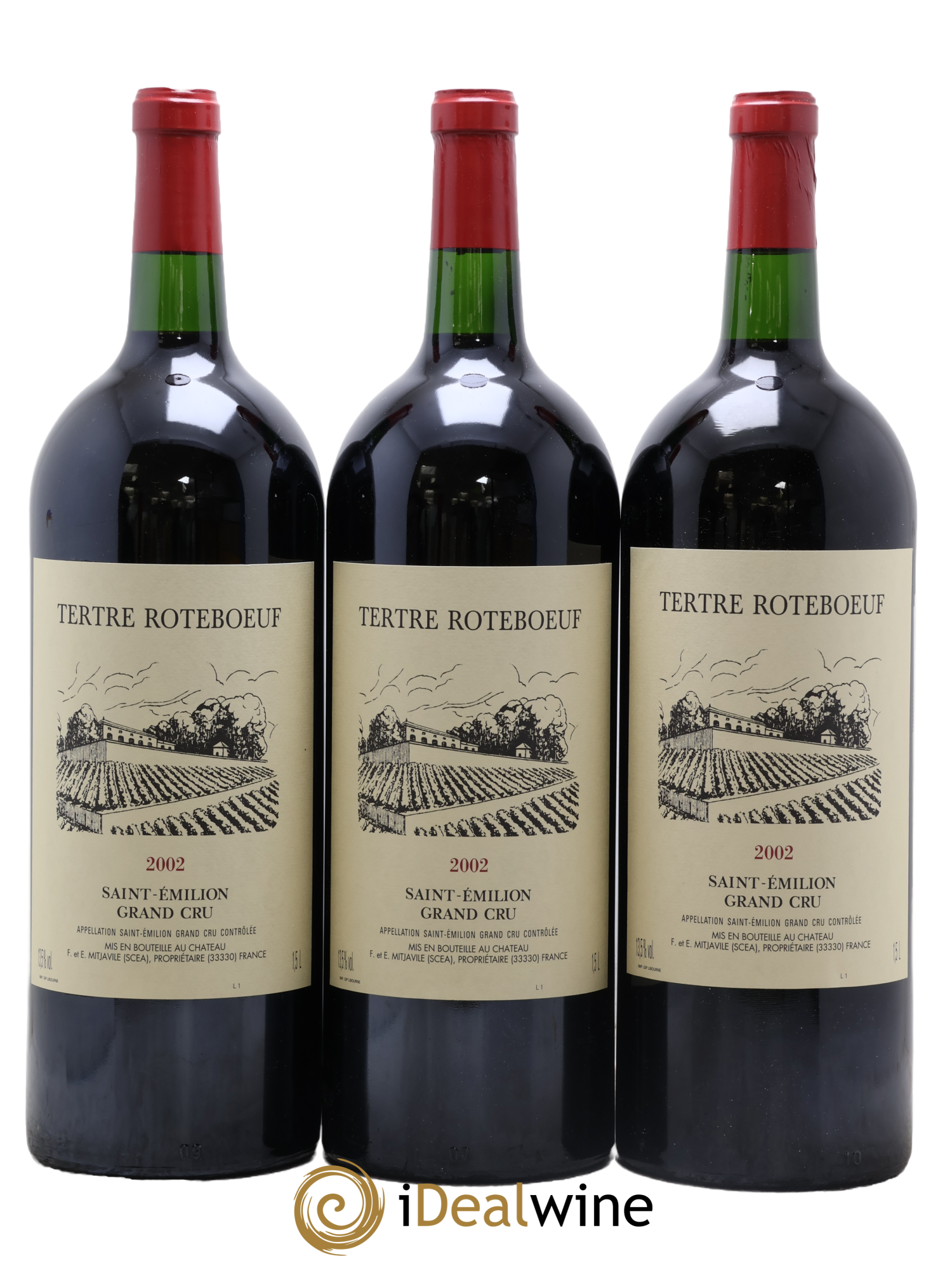 Château Tertre Roteboeuf 2002 - Lotto di 6 magnum - 2