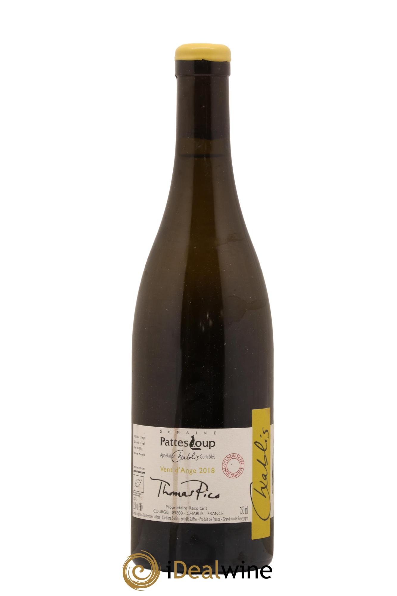 Chablis Vent d'Ange Pattes Loup (Domaine) 2018 - Lot de 1 bouteille - 1