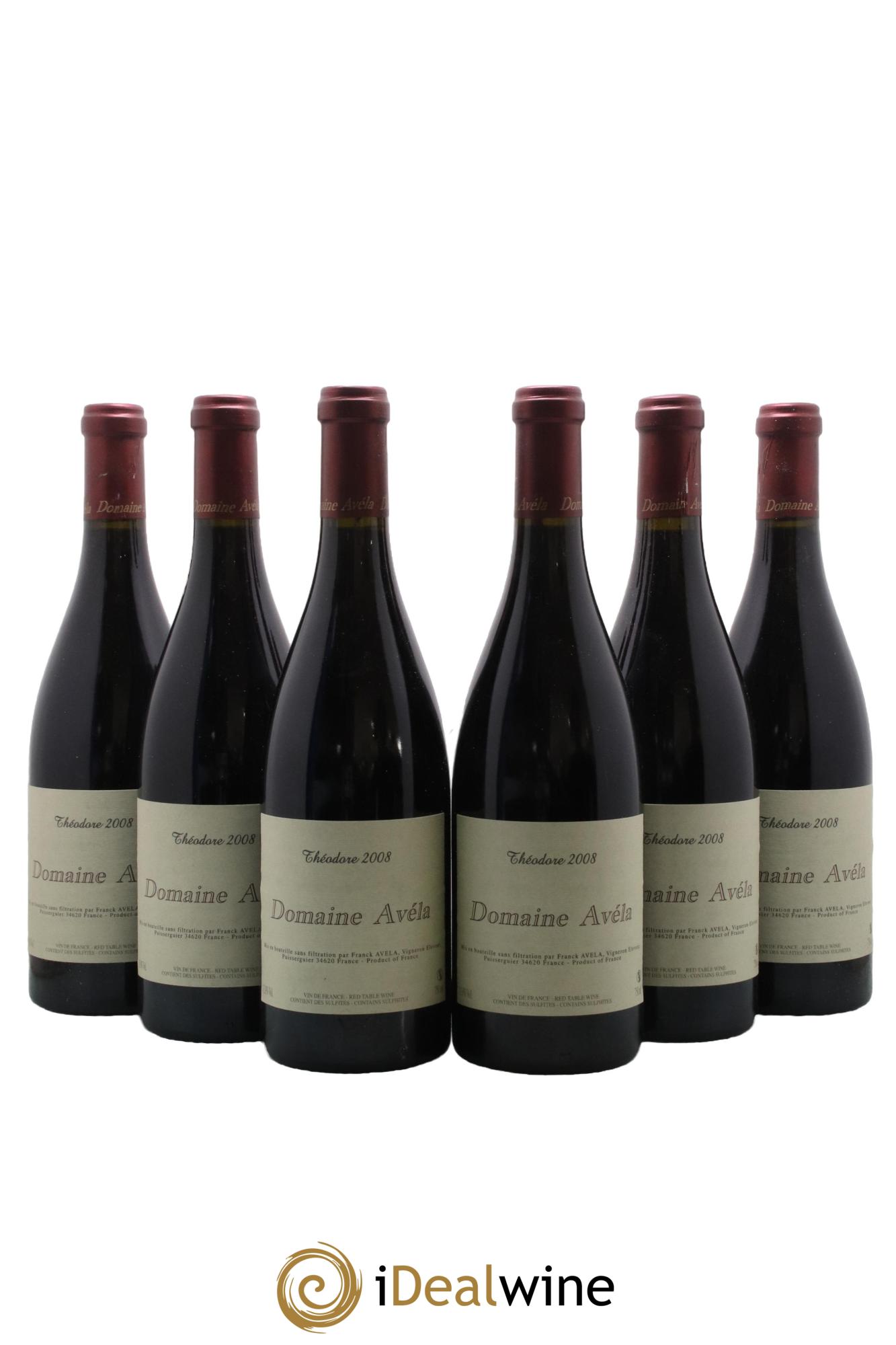 Vin de France Théodore Avéla 2008 - Lot de 6 bouteilles - 0