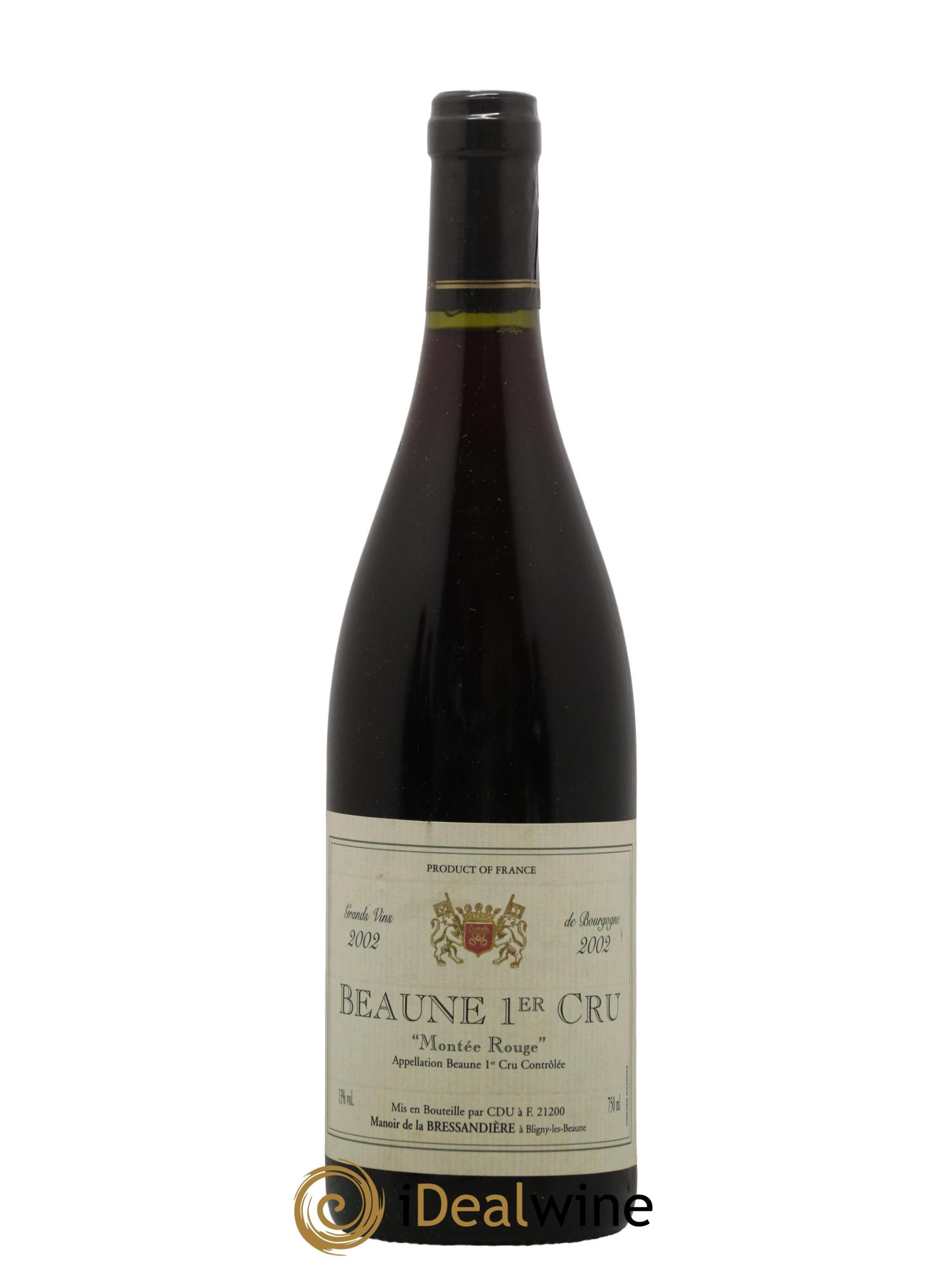 Beaune 1er Cru Montée Rouge Manoir de la Bressandière 2002 - Lot de 1 bouteille - 0