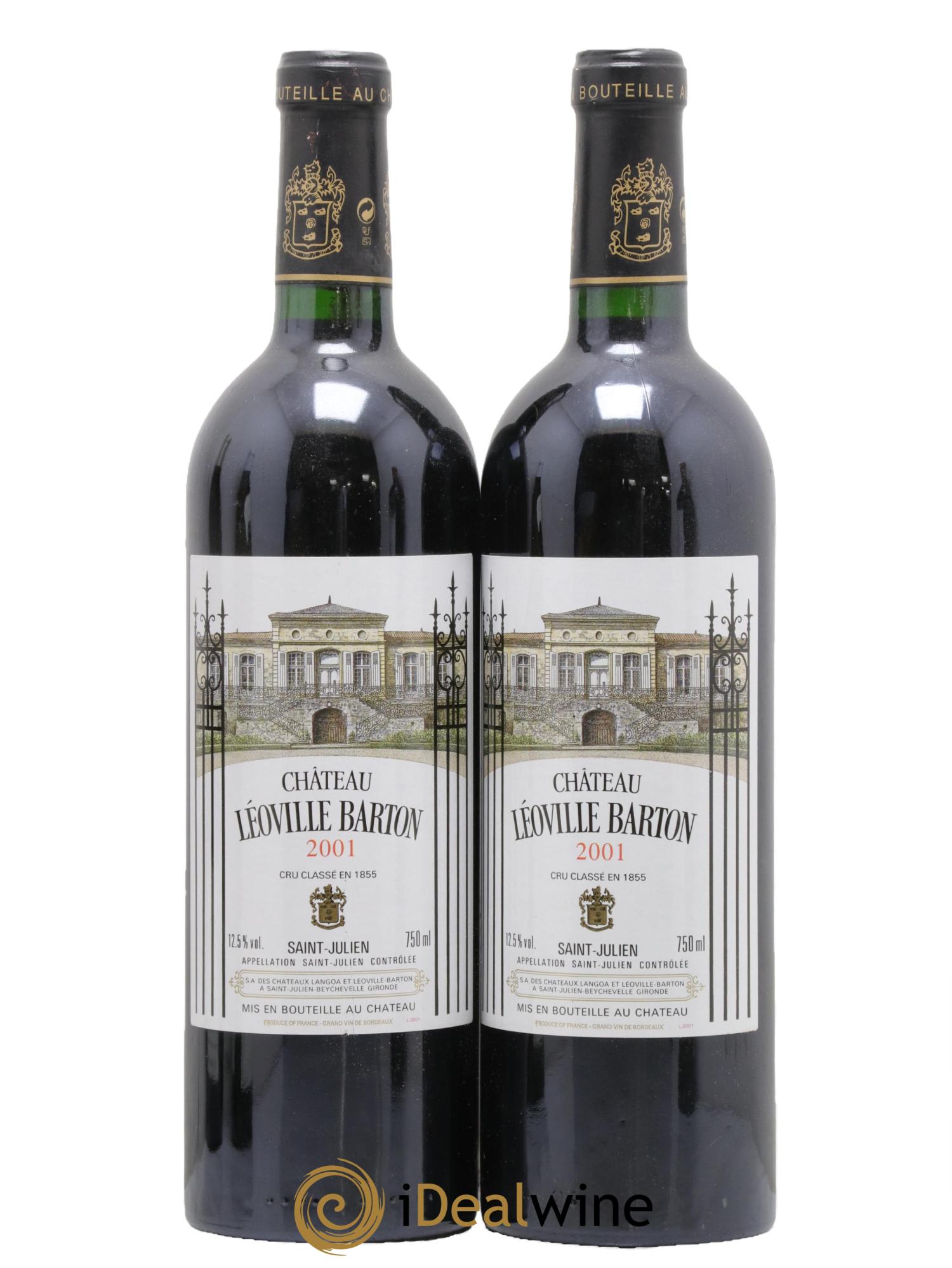 Château Léoville Barton 2ème Grand Cru Classé 2001 - Lot de 2 bouteilles - 0