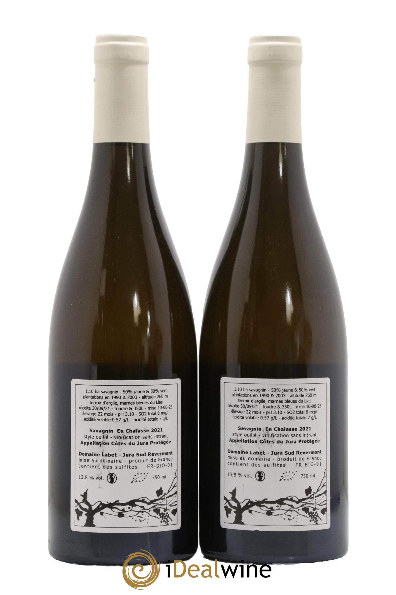 Côtes du Jura Fleur de Savagnin En Chalasse Romain - Julien - Charline Labet 2021 - Lot de 2 bouteilles - 1