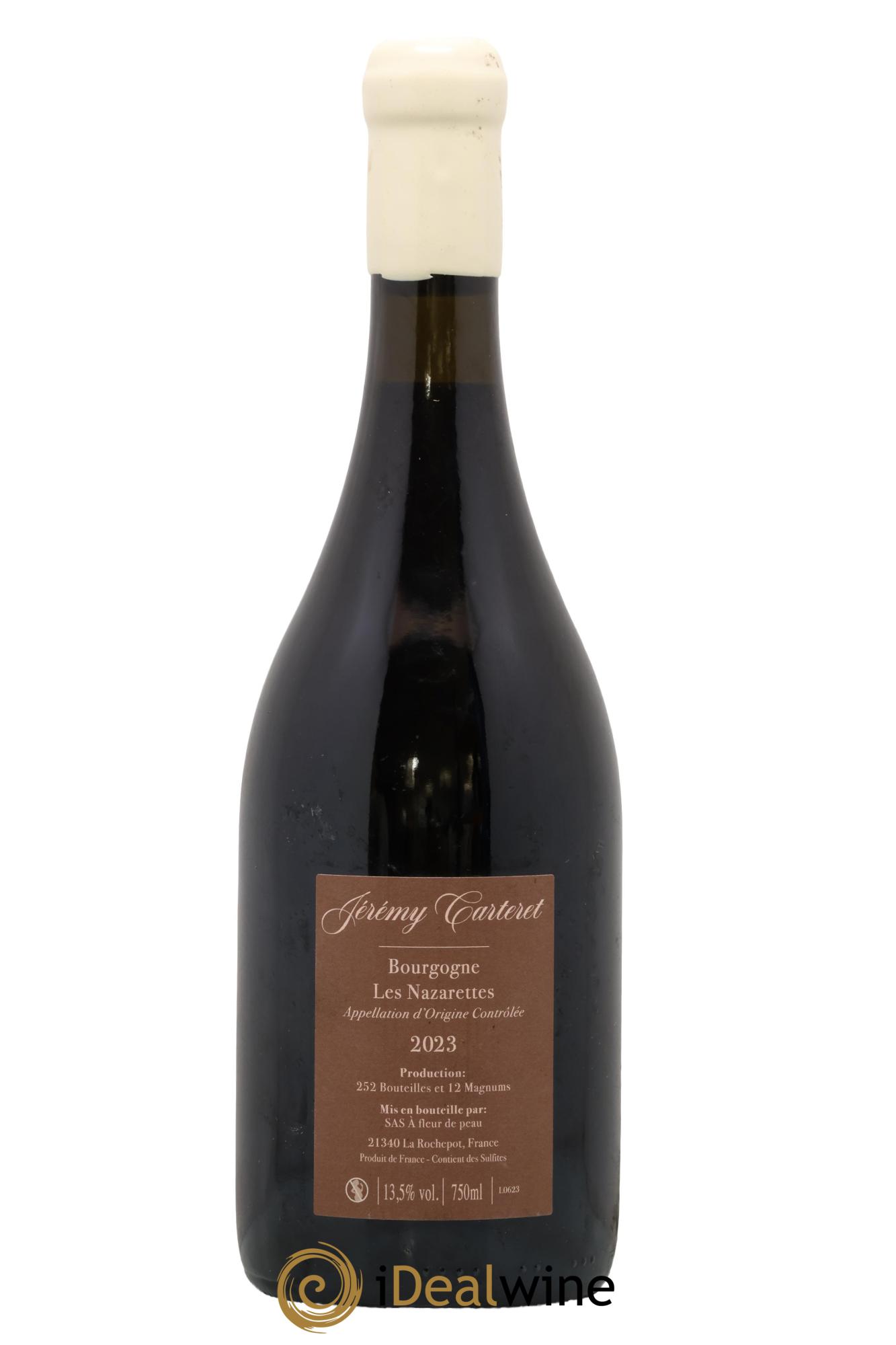 Bourgogne Les Nazarettes Jérémy Carteret 2023 - Lot de 1 bouteille - 1