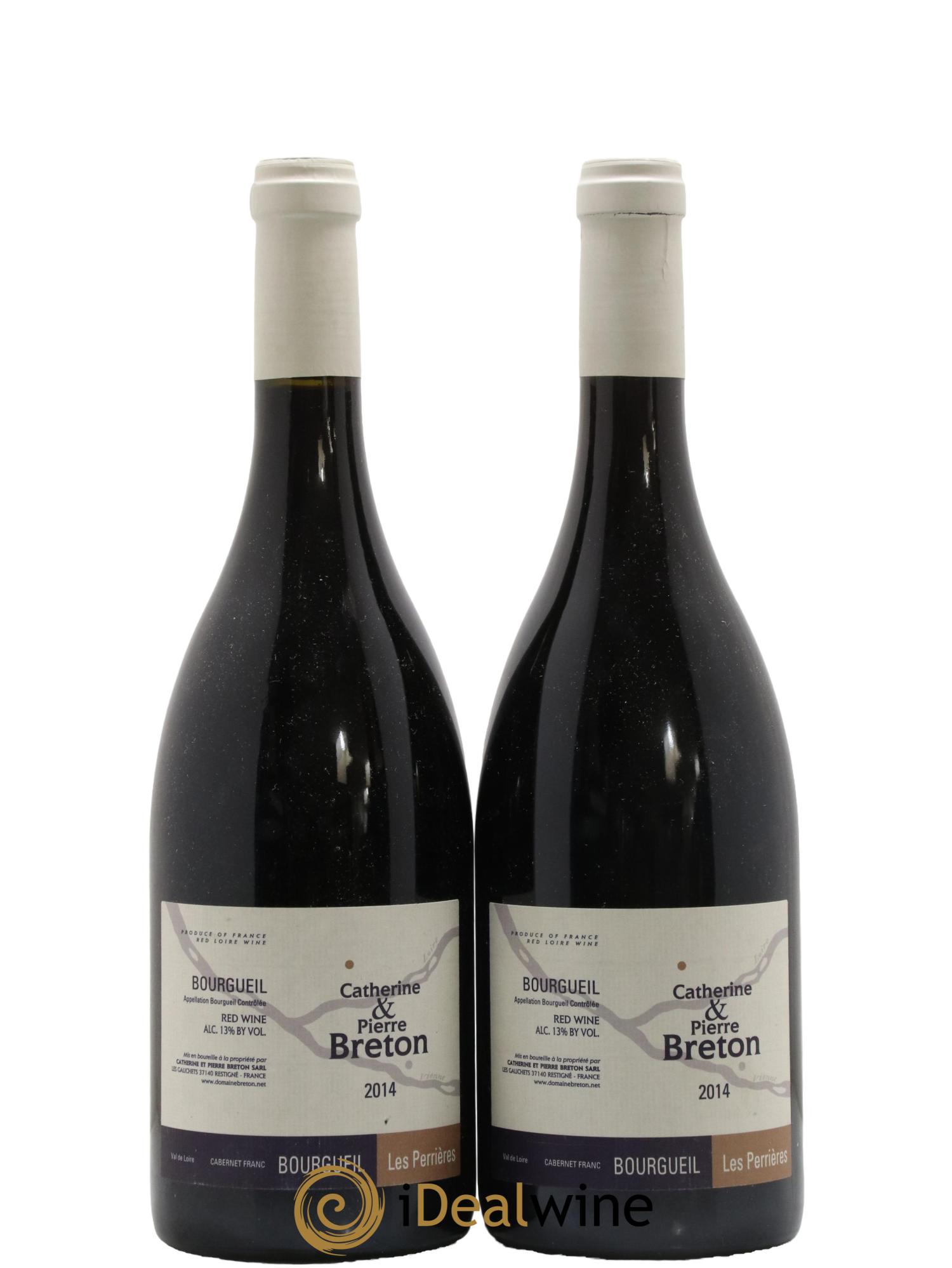 Bourgueil Les Perrières Catherine et Pierre Breton 2014 - Lot de 2 bouteilles - 0