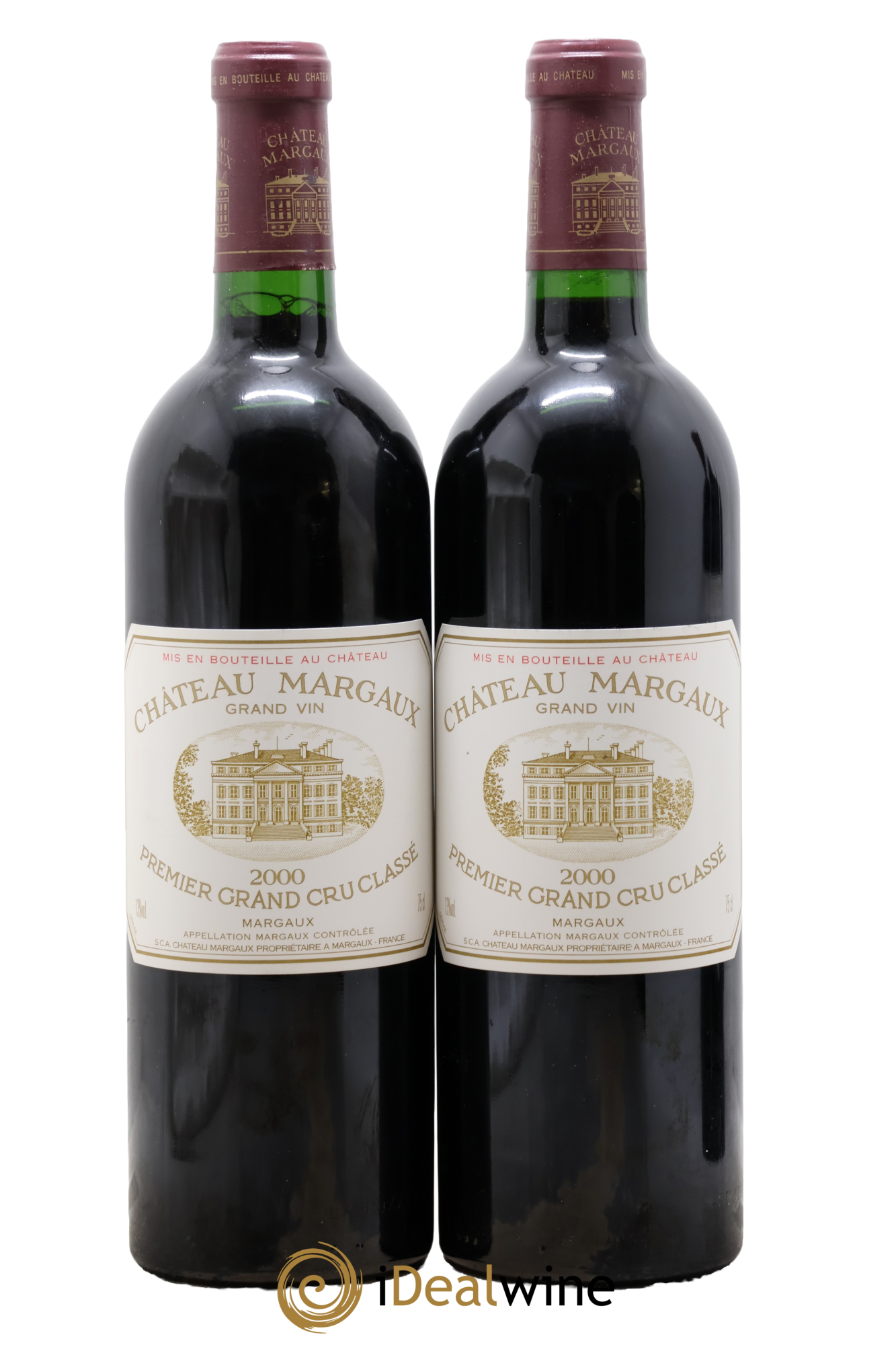 Château Margaux 1er Grand Cru Classé 2000 - Lot de 2 bouteilles - 0
