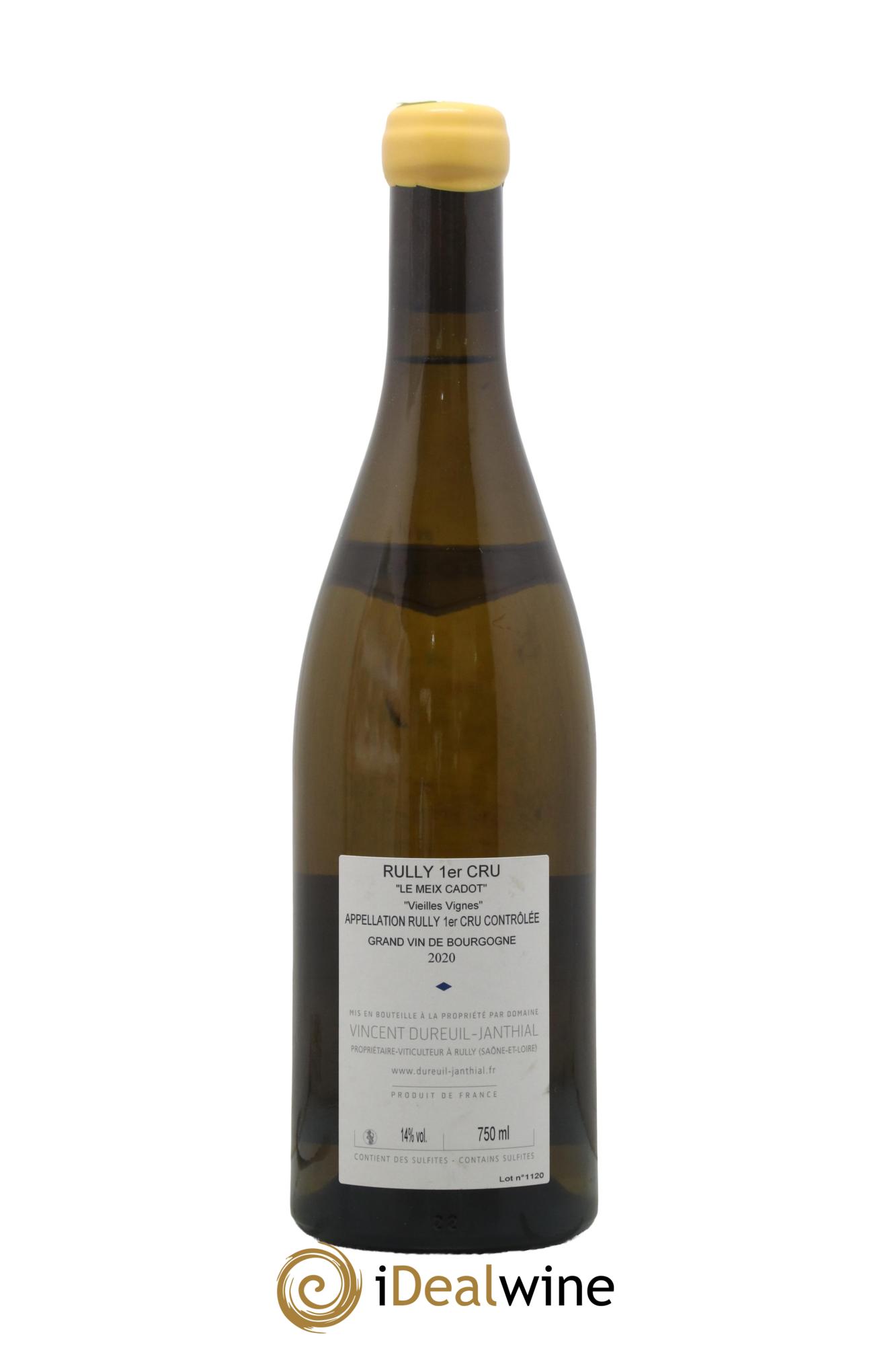 Rully 1er Cru Le Meix Cadot Vieilles Vignes Vincent Dureuil-Janthial 2020 - Lotto di 1 bottiglia - 1