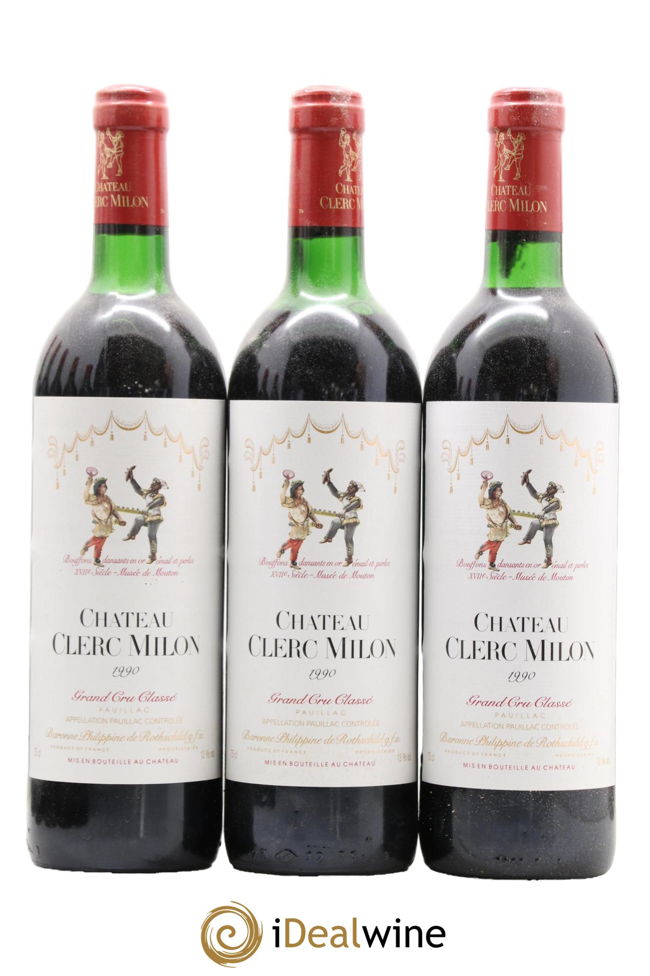 Château Clerc Milon 5ème Grand Cru Classé 1990 - Lot de 12 bouteilles - 2