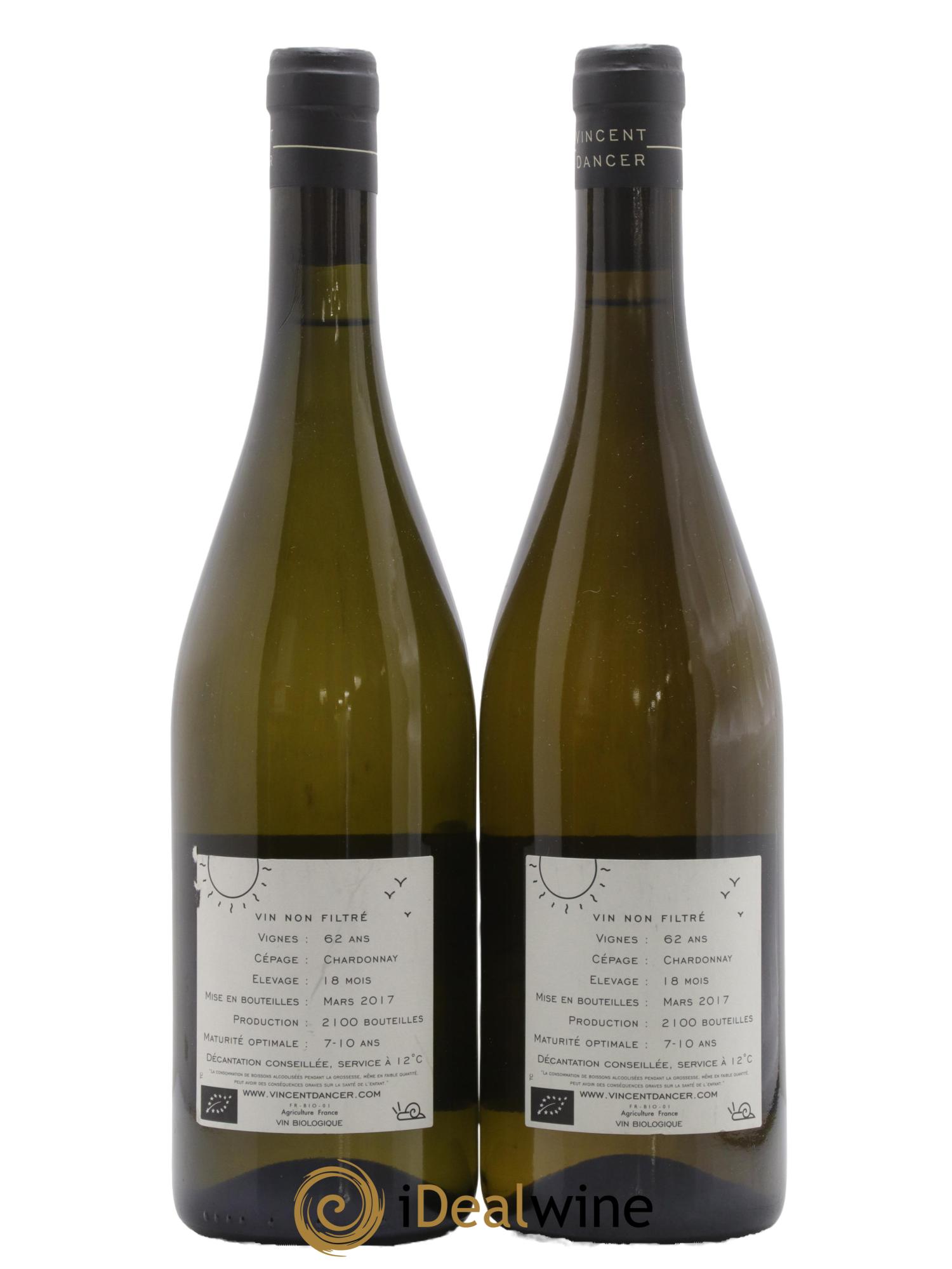 Chassagne-Montrachet 1er Cru (Morgeot) Tête du Clos Vincent Dancer  2015 - Lot of 2 bottles - 1