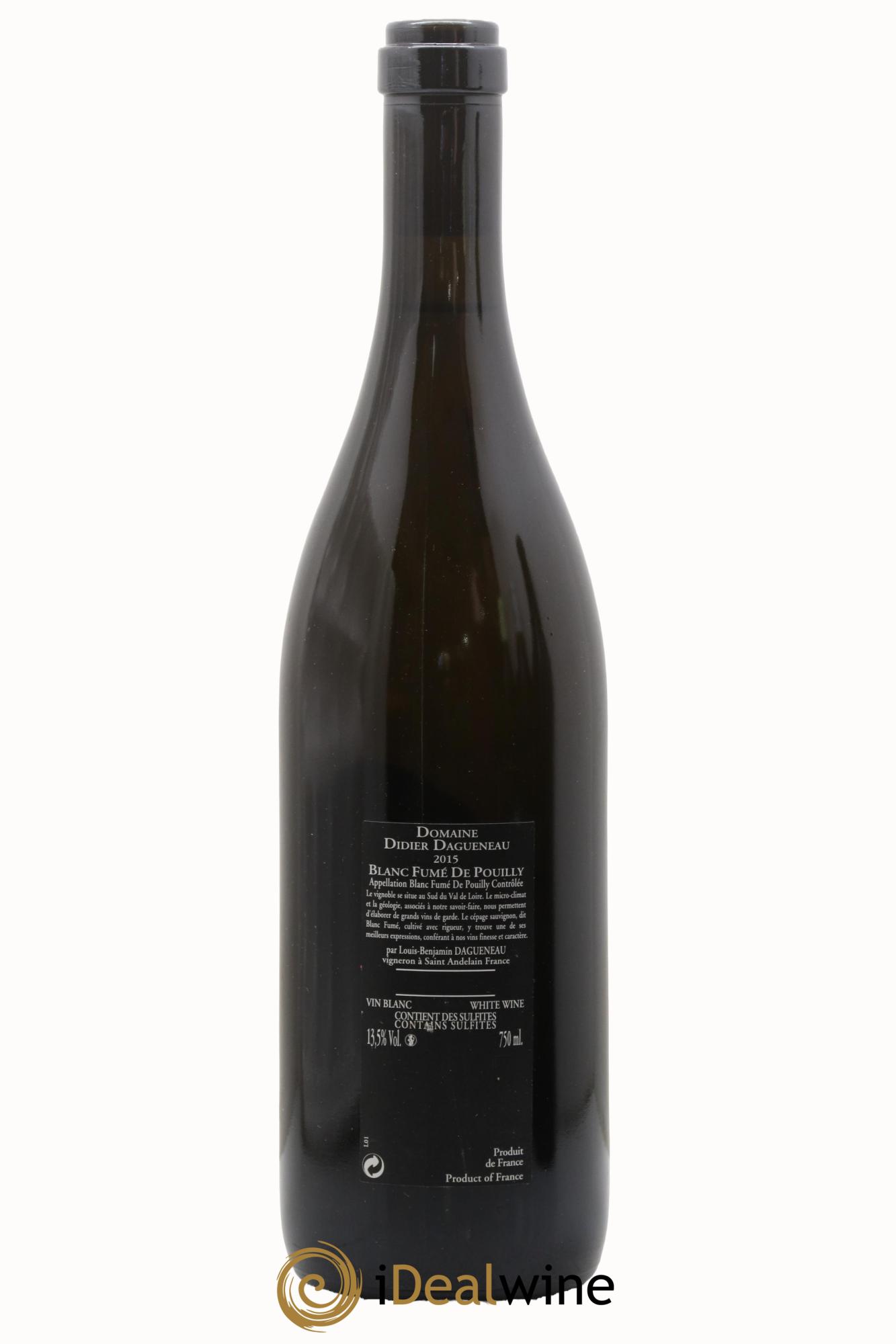 Vin de France (anciennement Pouilly-Fumé) Silex Dagueneau (Domaine Didier - Louis-Benjamin) 2015 - Lot of 1 bottle - 1