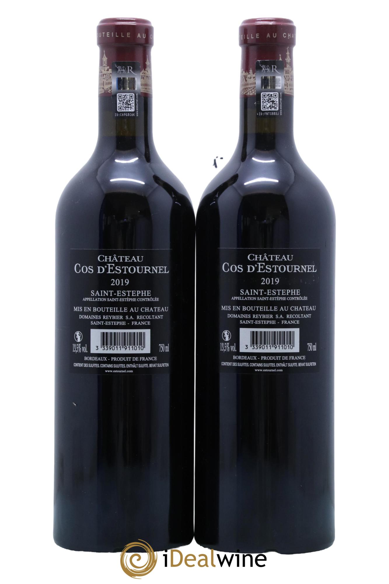 Cos d'Estournel 2ème Grand Cru Classé  2019 - Posten von 2 Flaschen - 1