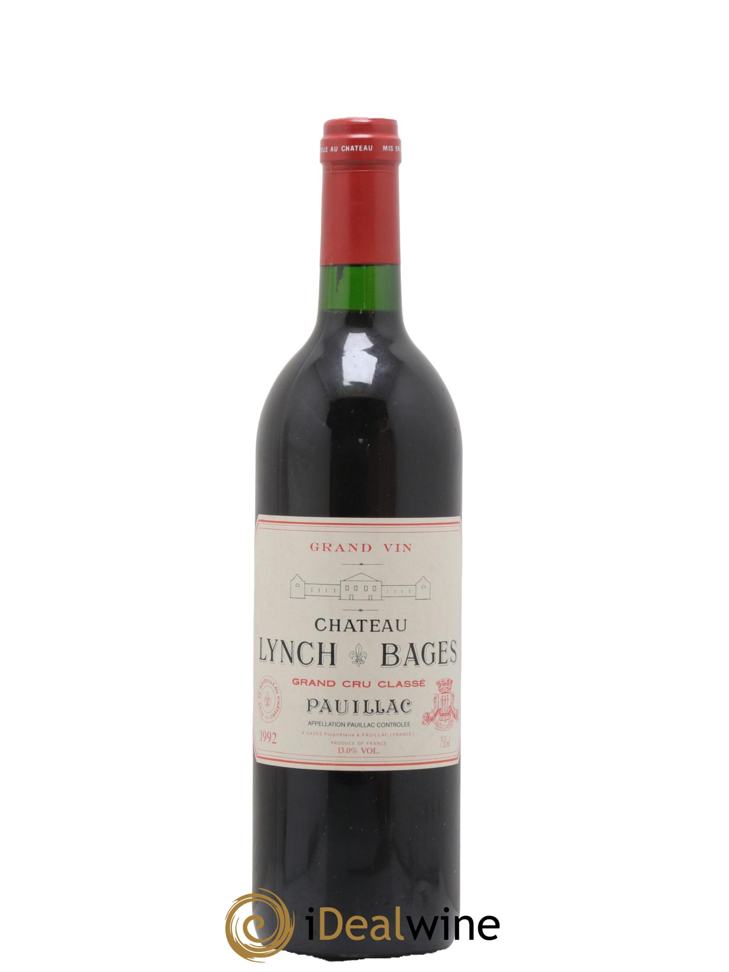 Château Lynch Bages 5ème Grand Cru Classé 1992 - Lot de 1 bouteille - 0